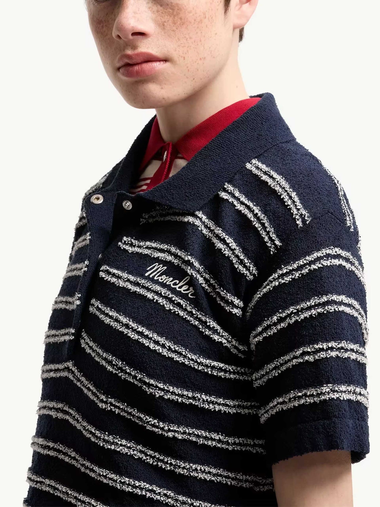 MONCLER - Strickpolo aus Bouclé-Krepp für Damen