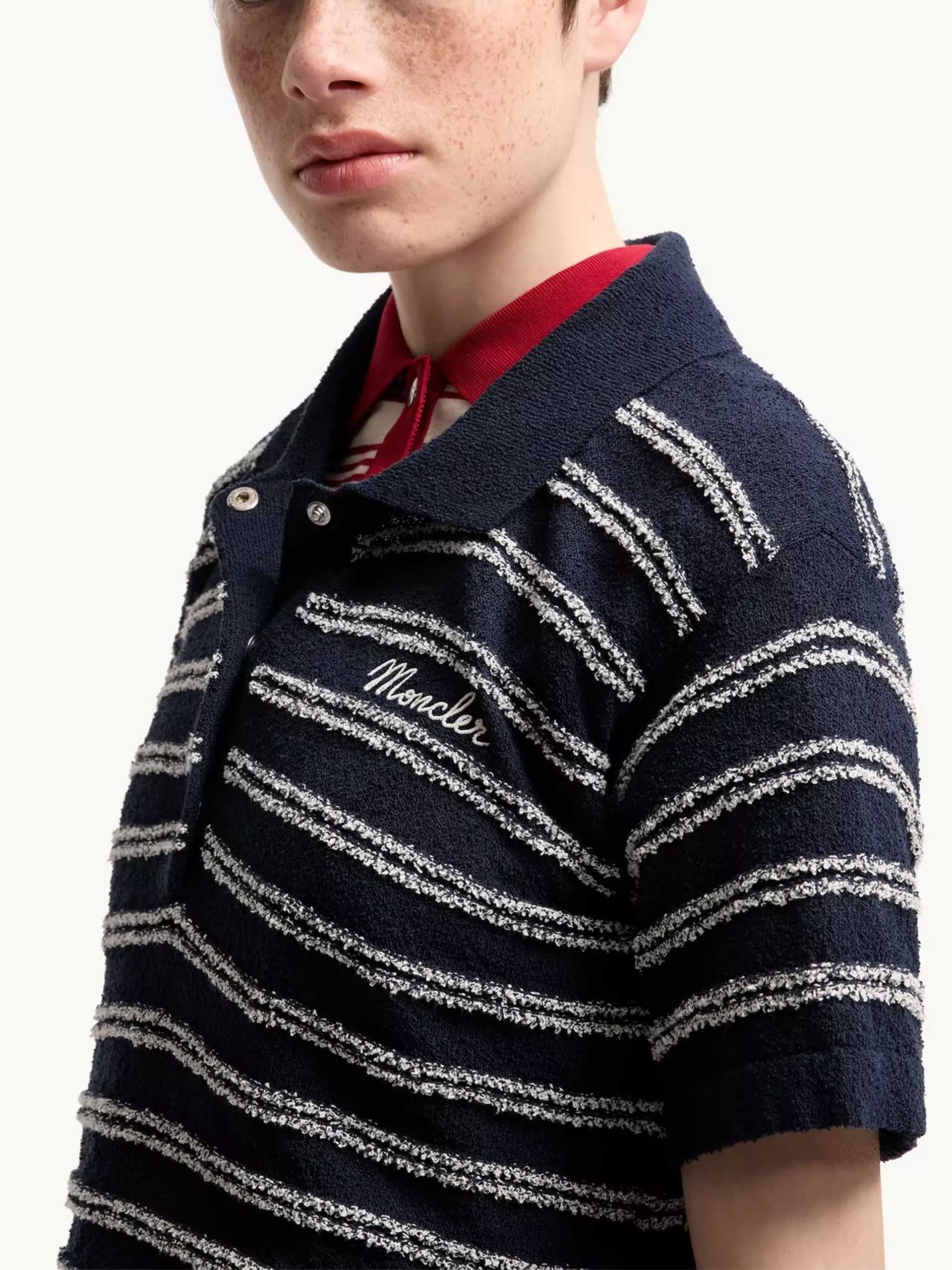 MONCLER - Strickpolo aus Bouclé-Krepp für Damen