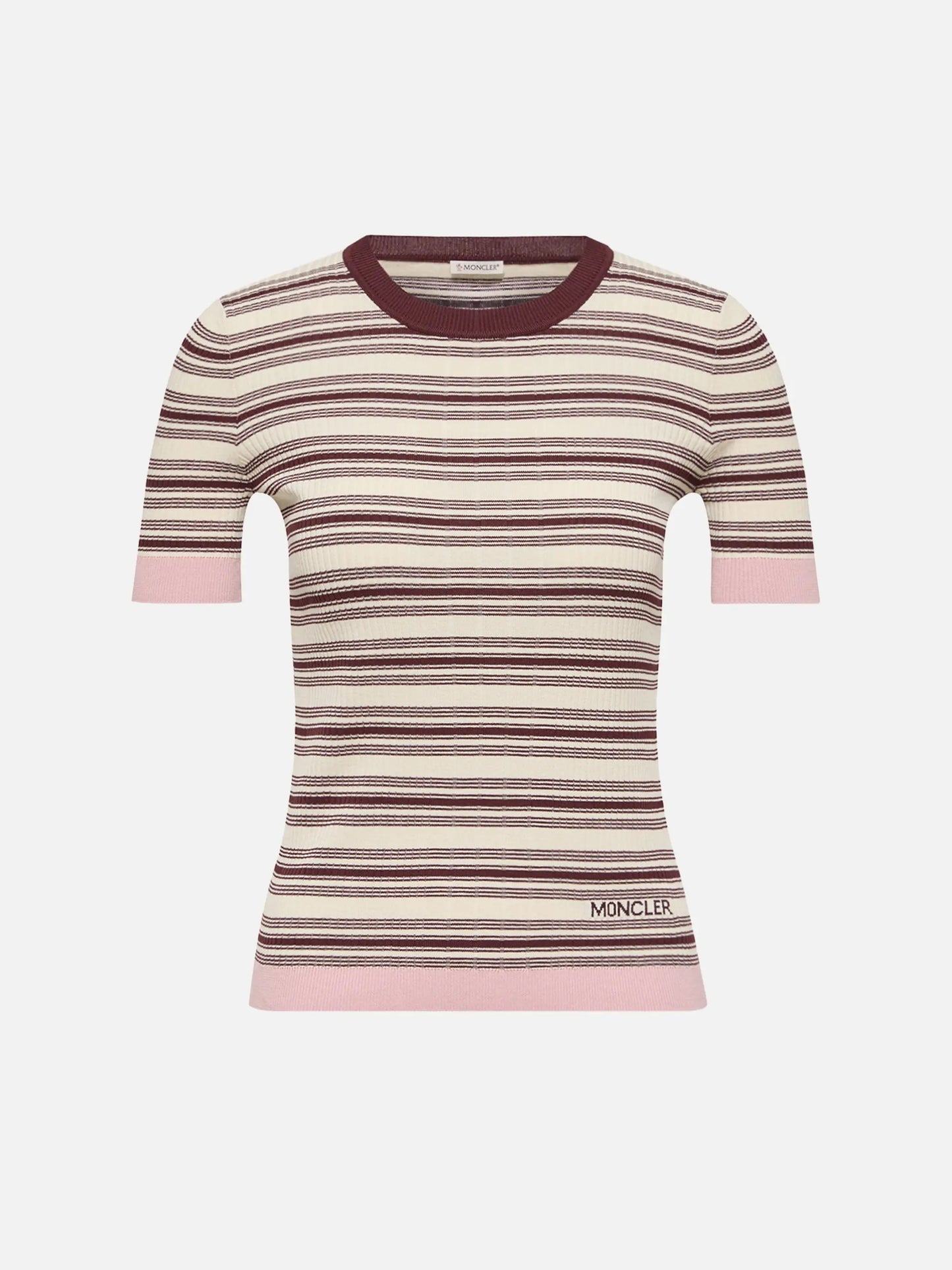 MONCLER - Gestreiftes Strick-T-Shirt für Damen