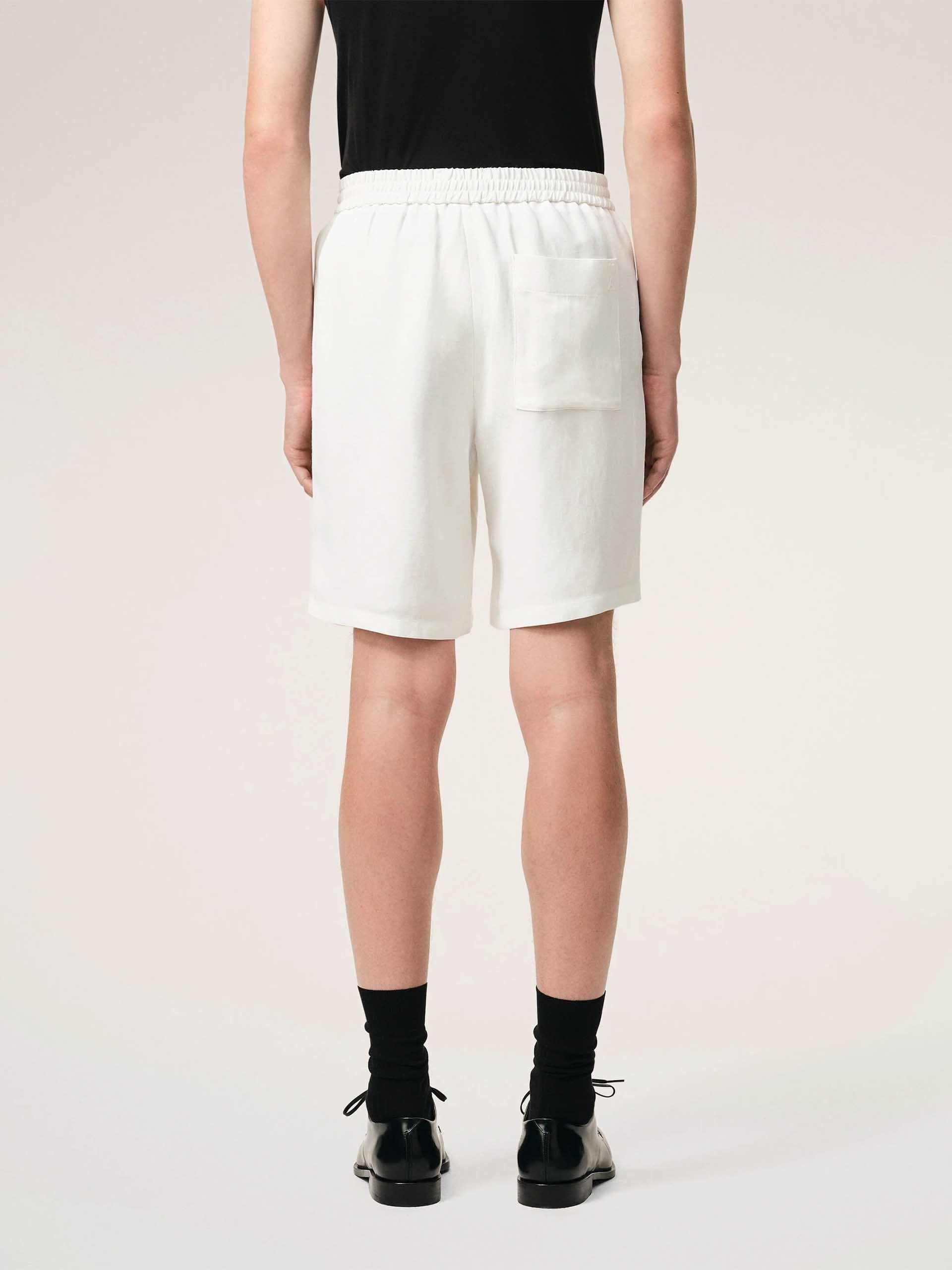 AMI PARIS - Shorts aus Leinen-Mix für Herren Weiß - White