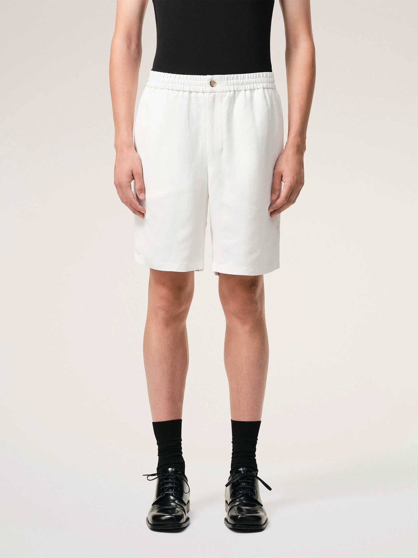 AMI PARIS - Shorts aus Leinen-Mix für Herren Weiß - White