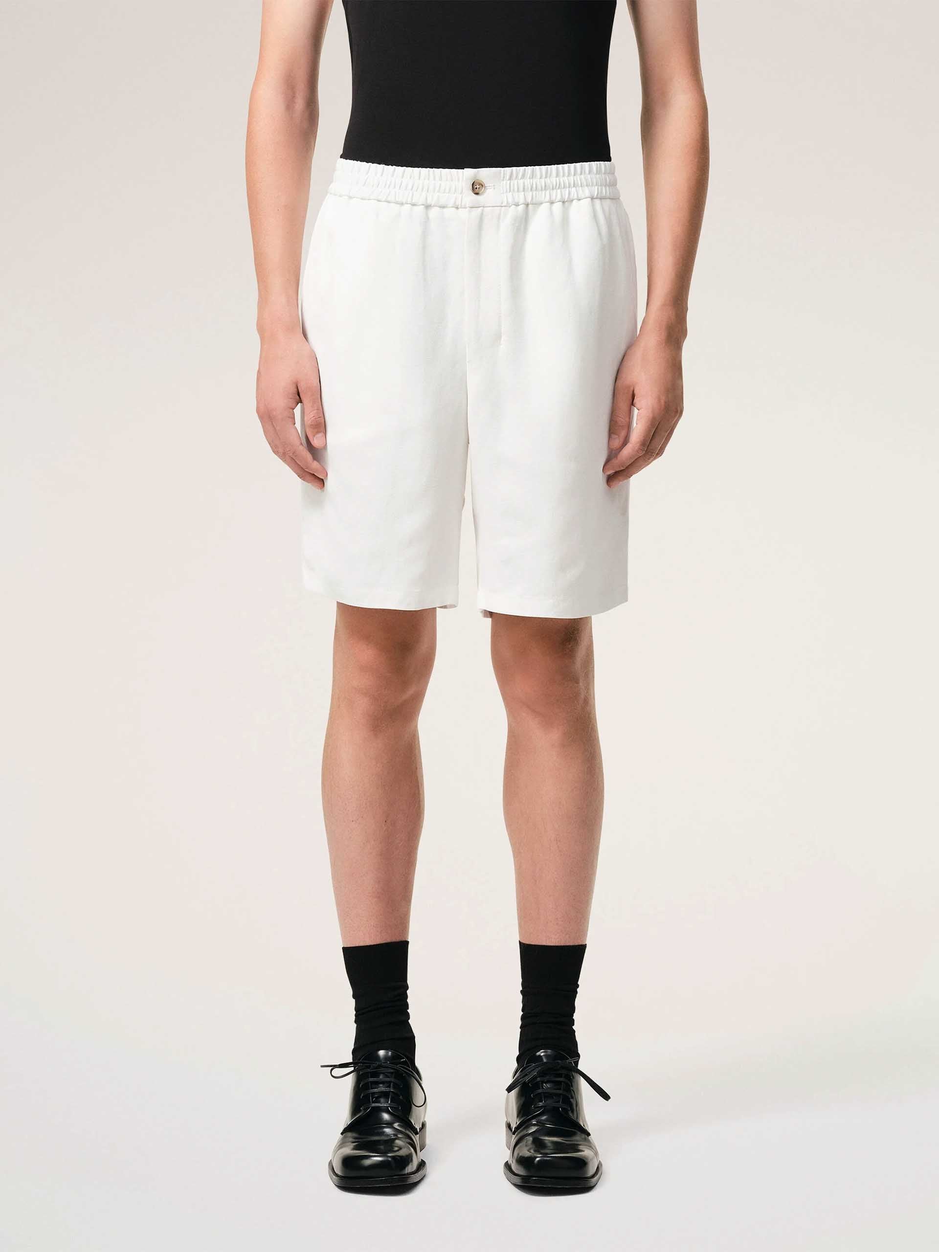 AMI PARIS - Shorts aus Leinen-Mix für Herren Weiß - White