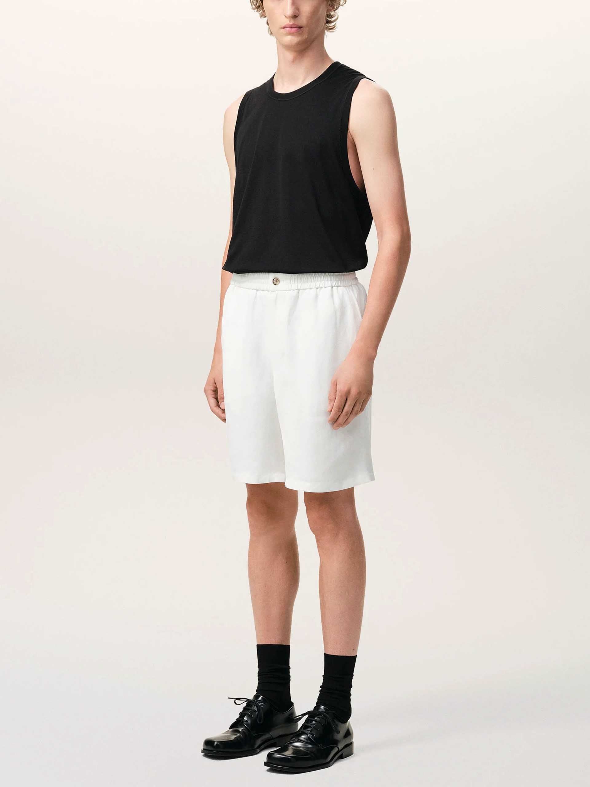 AMI PARIS - Shorts aus Leinen-Mix für Herren Weiß - White