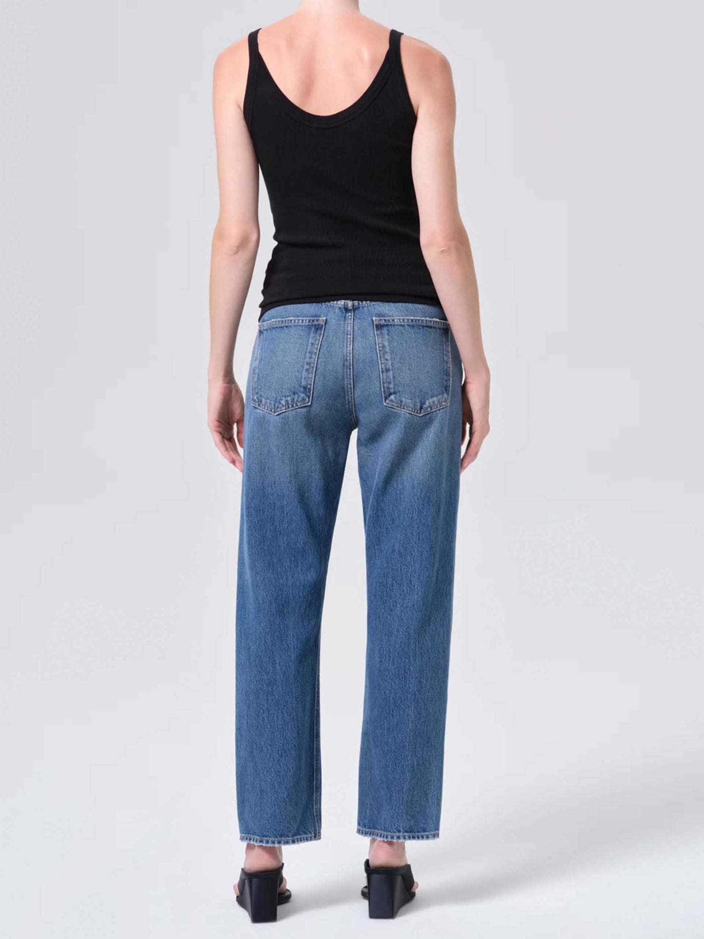 AGOLDE - 90's Mid-Rise Straight Jeans für Damen Blau - Blue