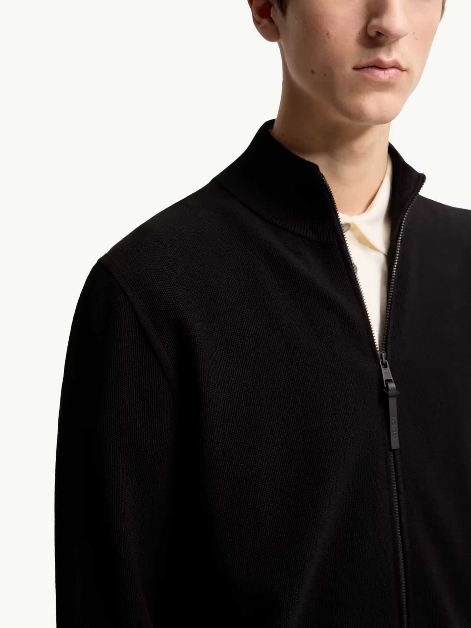 MONCLER - Strickjacke aus Baumwolle für Herren Schwarz - Black