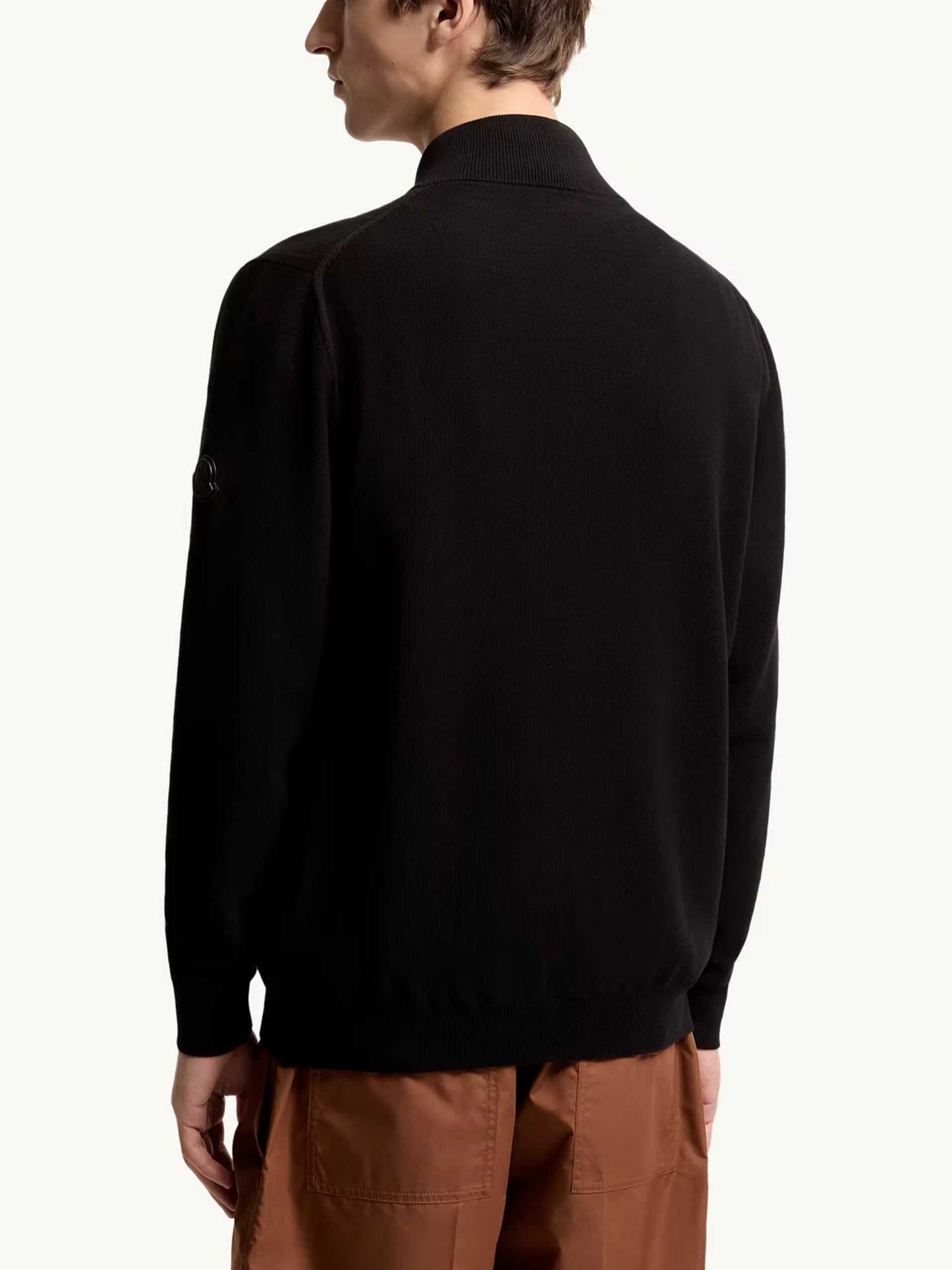 MONCLER - Strickjacke aus Baumwolle für Herren Schwarz - Black