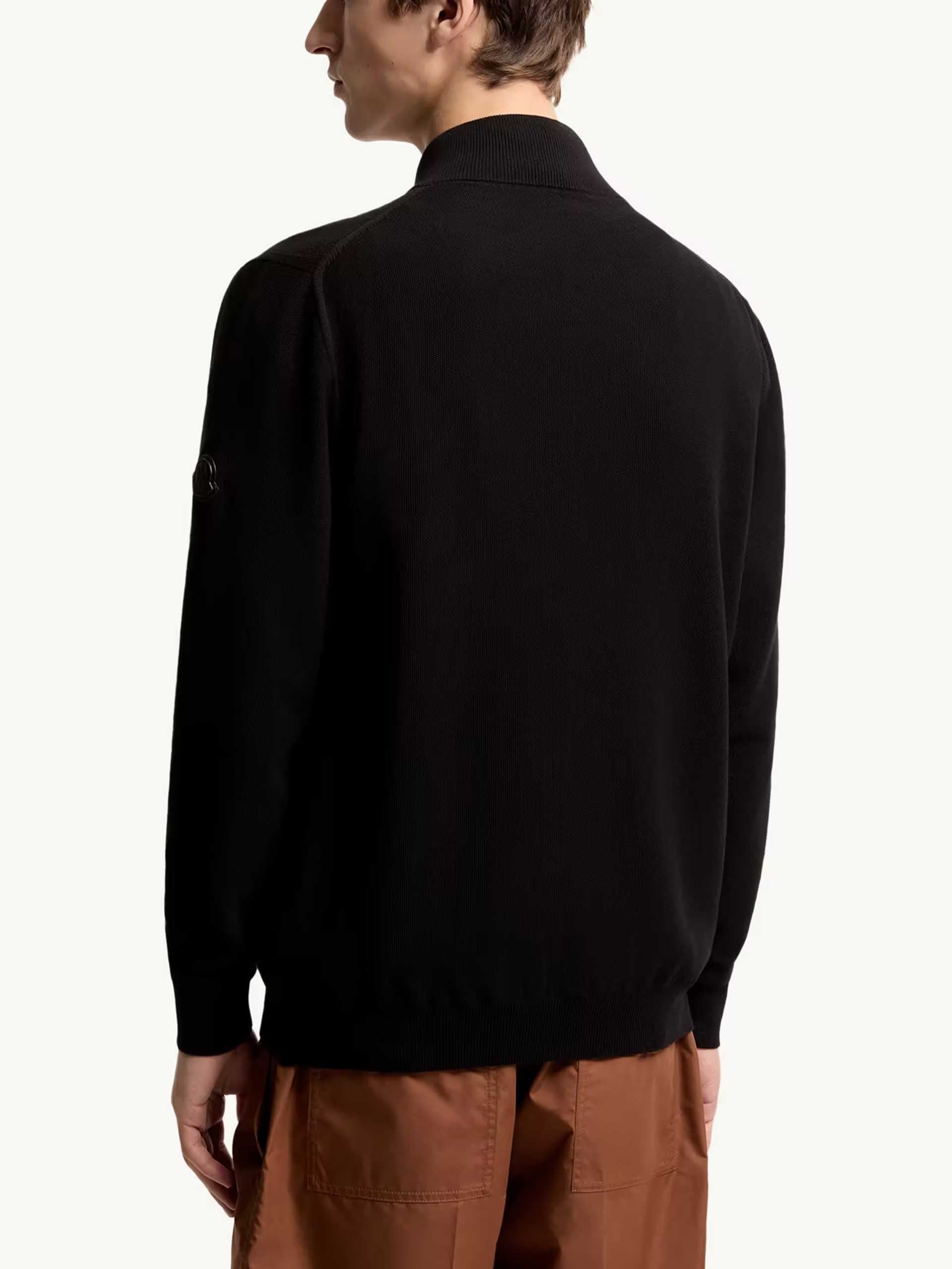 MONCLER - Strickjacke aus Baumwolle für Herren Schwarz - Black