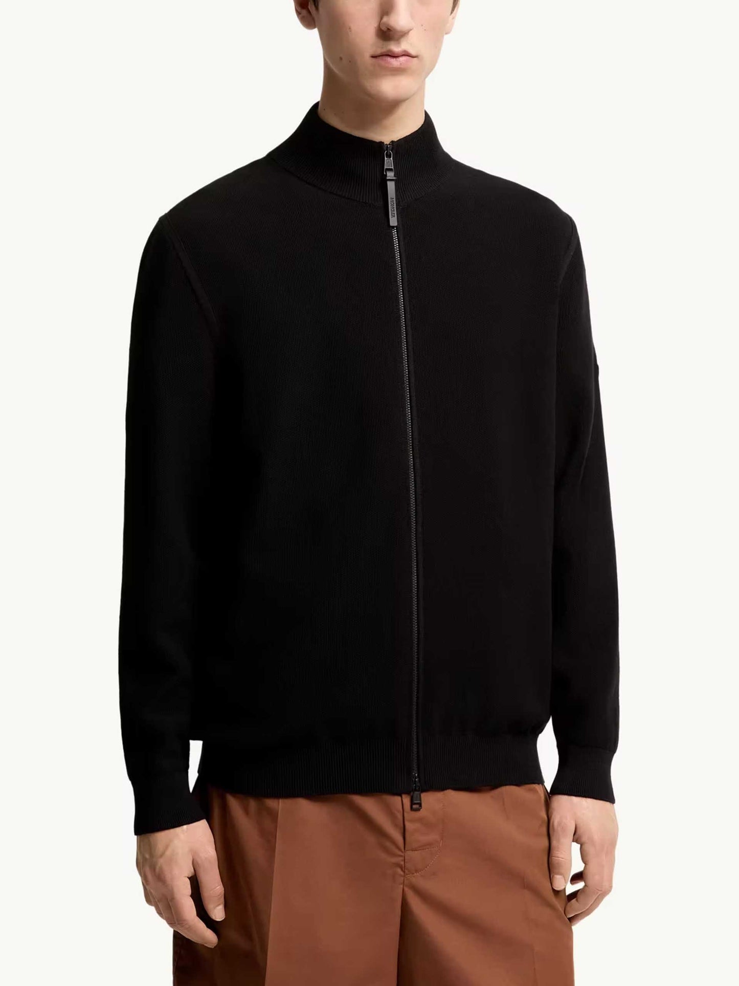 MONCLER - Strickjacke aus Baumwolle für Herren Schwarz - Black