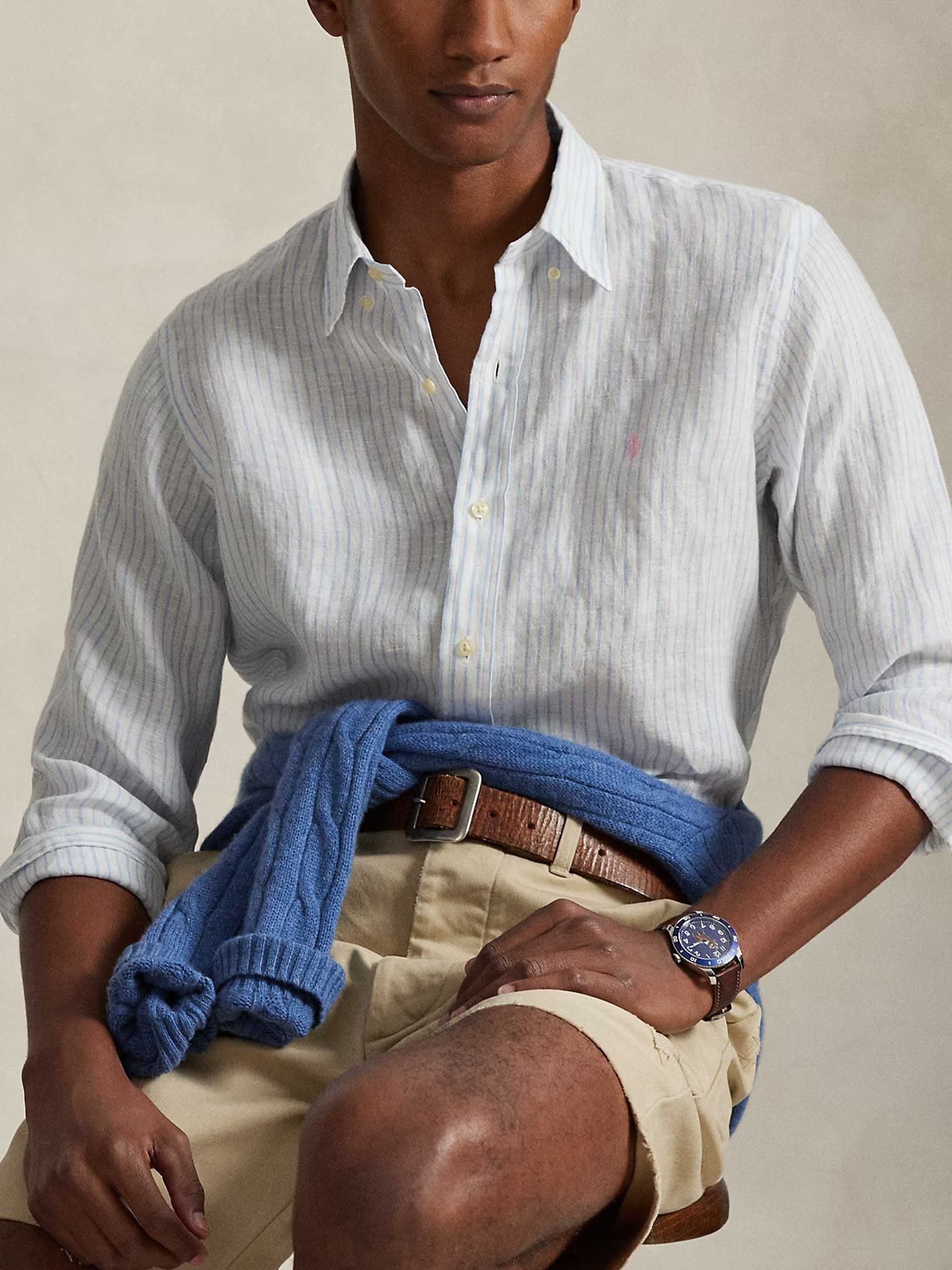 POLO RALPH LAUREN - Gestreiftes Leinenhemd für Herren