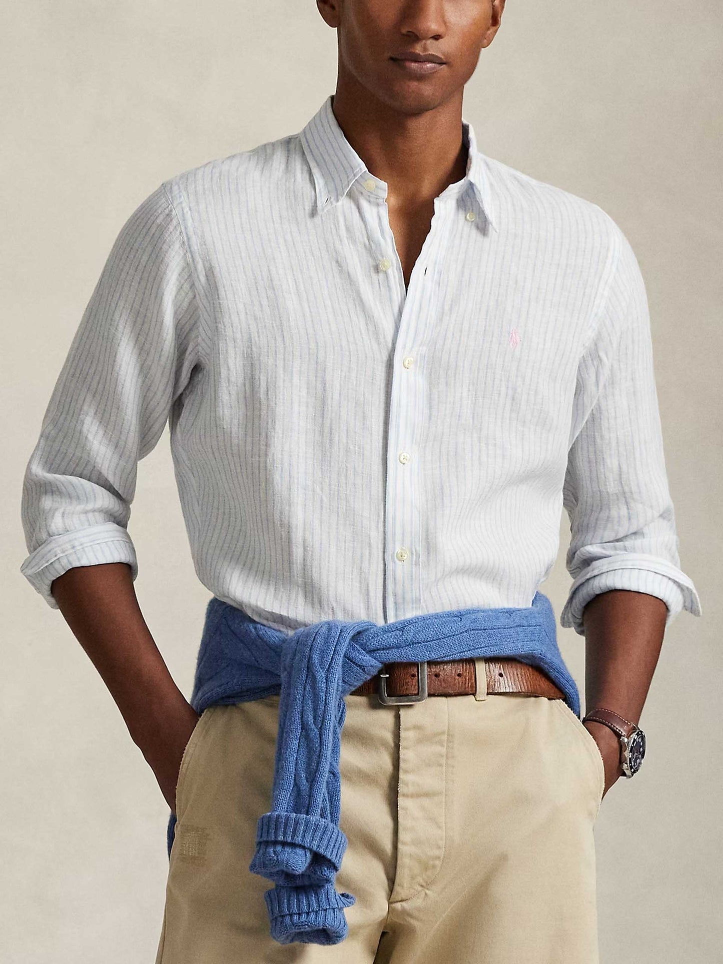 POLO RALPH LAUREN - Gestreiftes Leinenhemd für Herren