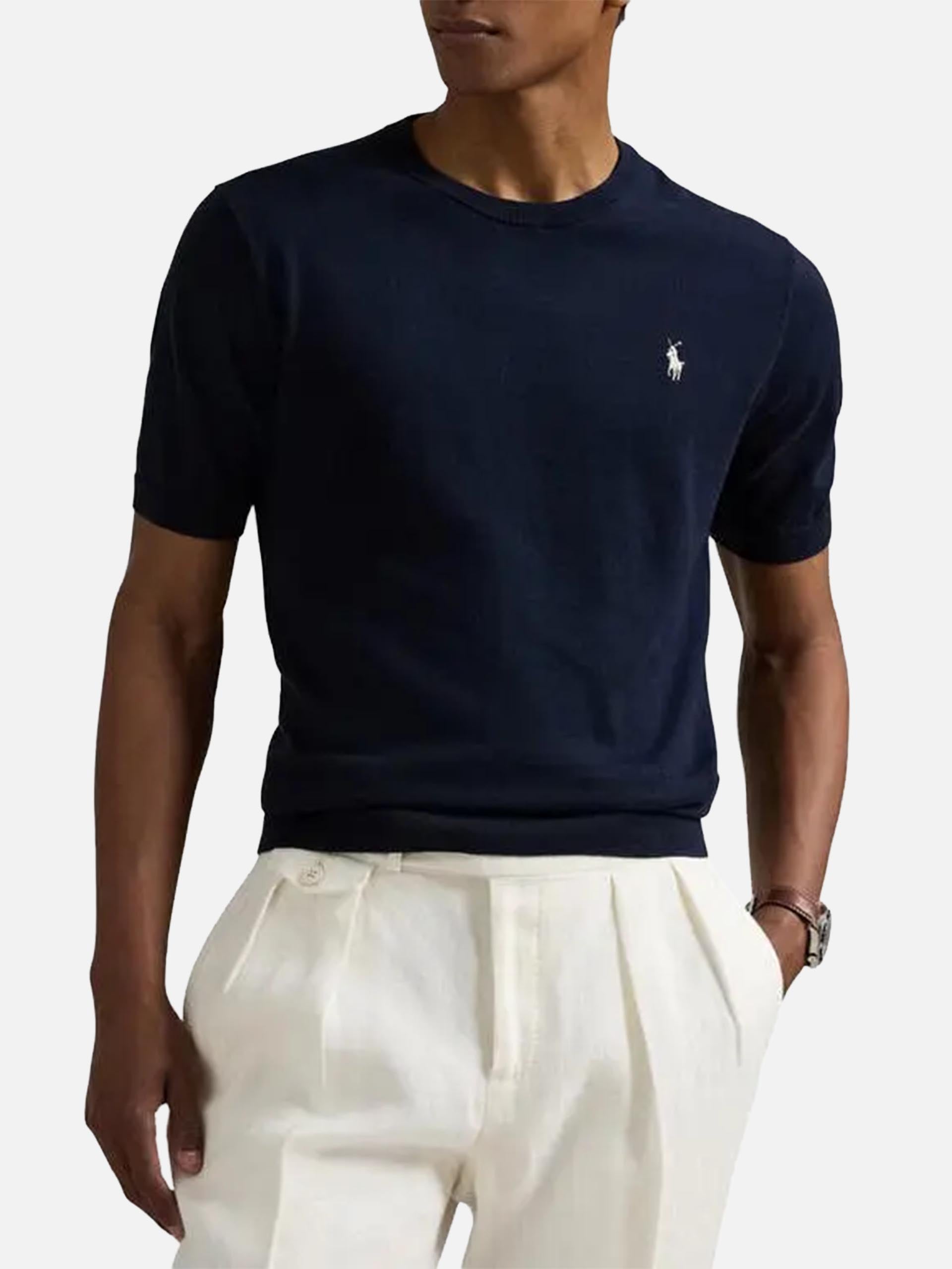POLO RALPH LAUREN - Kurzarmpullover aus Baumwolle für Herren Navyblau - Navy blue