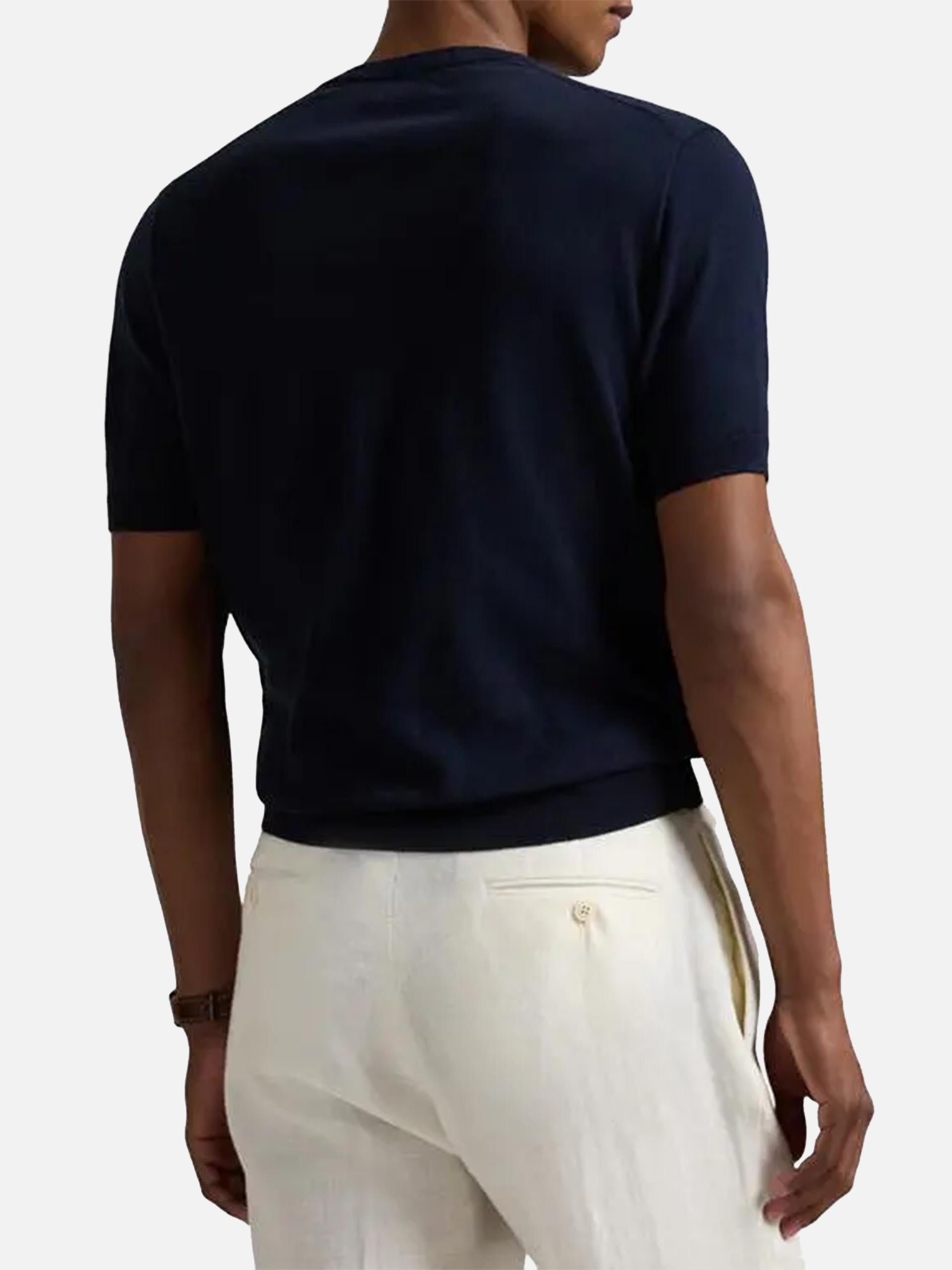 POLO RALPH LAUREN - Kurzarmpullover aus Baumwolle für Herren Navyblau - Navy blue