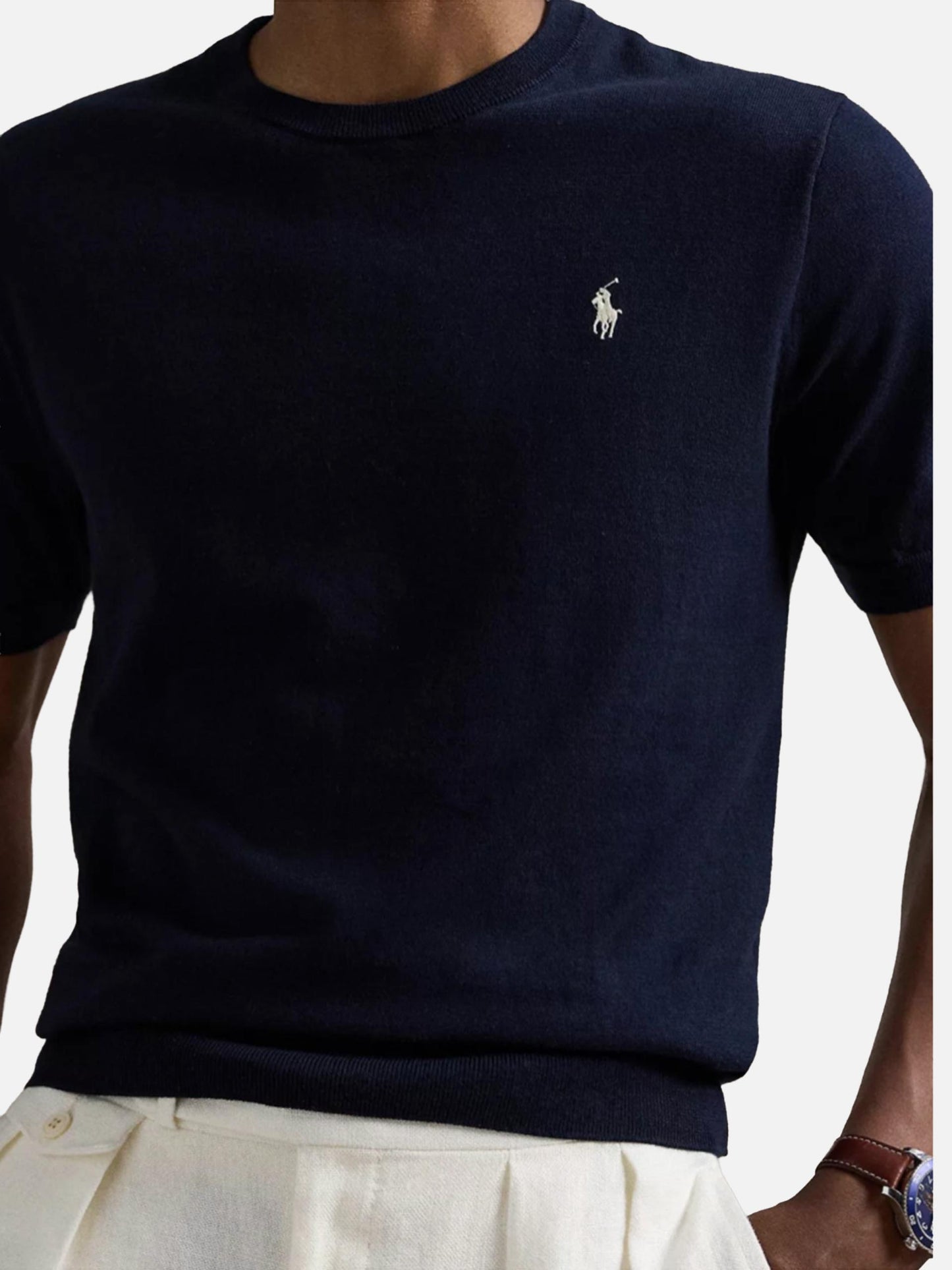 POLO RALPH LAUREN - Kurzarmpullover aus Baumwolle für Herren Navyblau - Navy blue