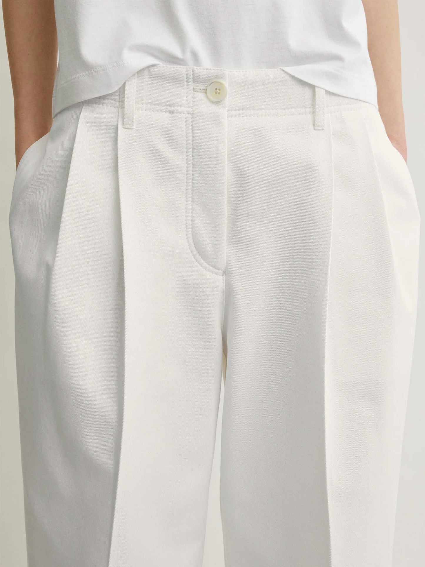 TOTEME - Wide-Leg Chinohose für Damen Weiß - White
