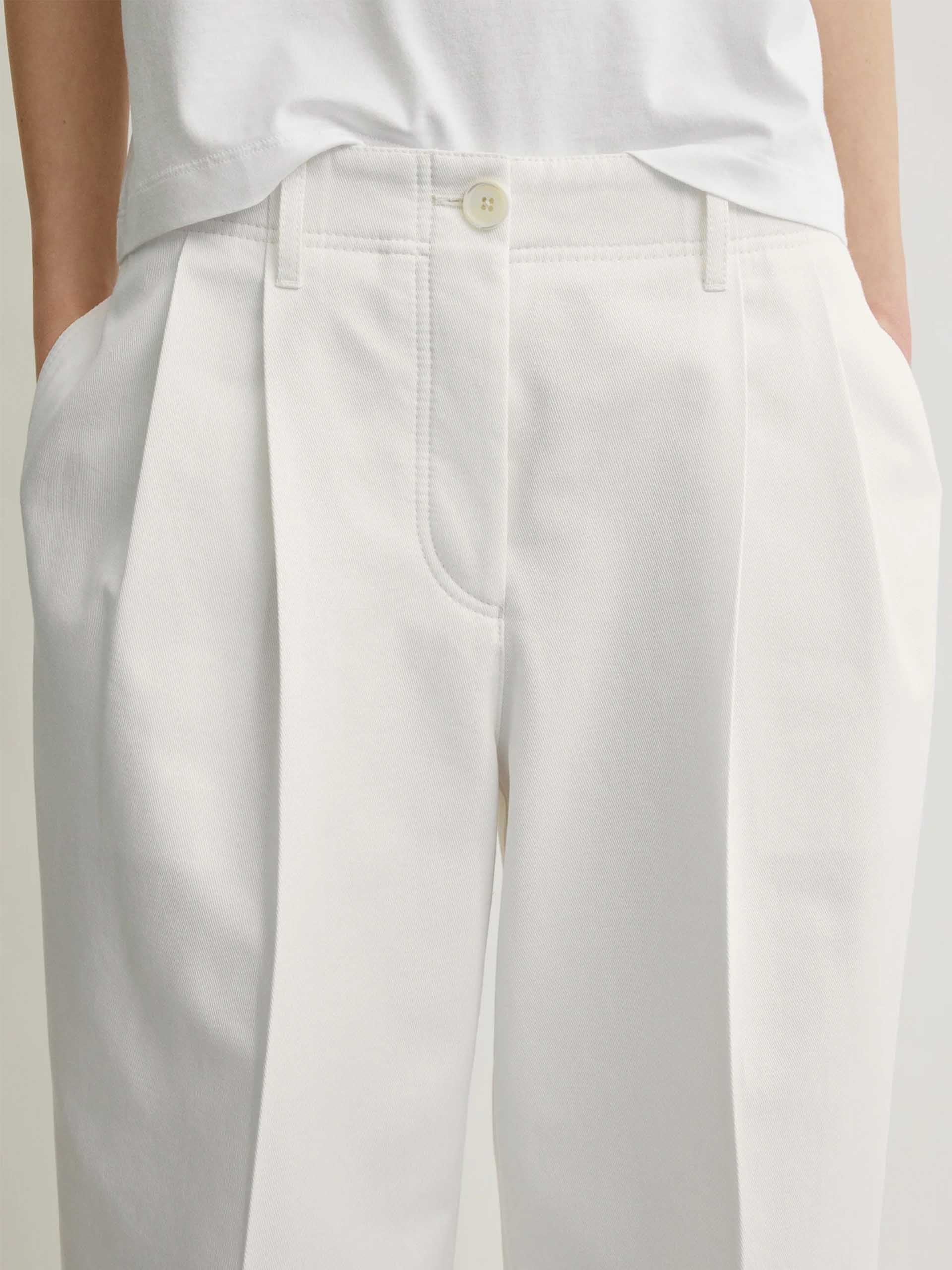 TOTEME - Wide-Leg Chinohose für Damen Weiß - White