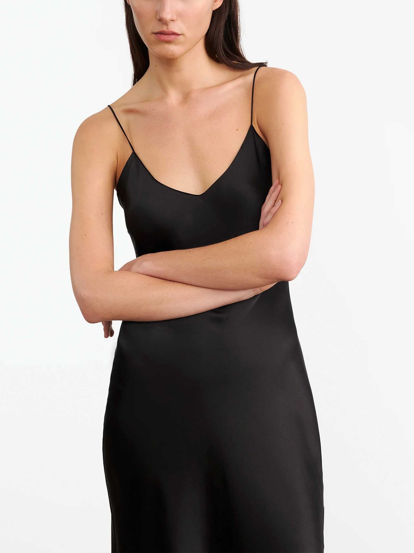 NILI LOTAN - Slipdress aus Seide für Damen Schwarz - Black