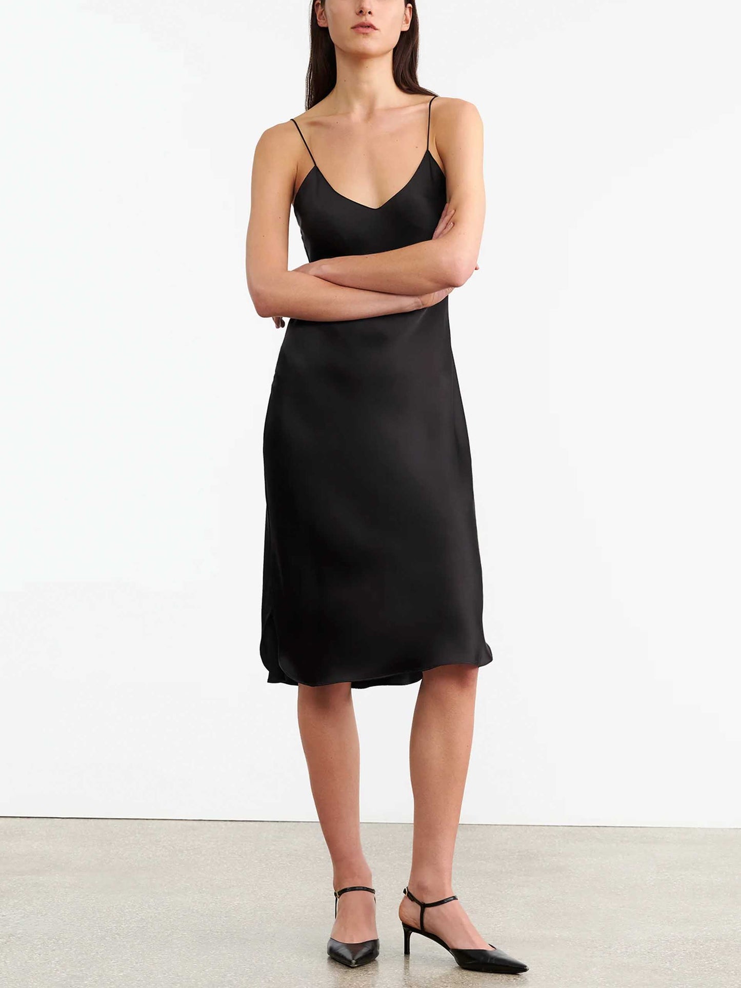 NILI LOTAN - Slipdress aus Seide für Damen Schwarz - Black