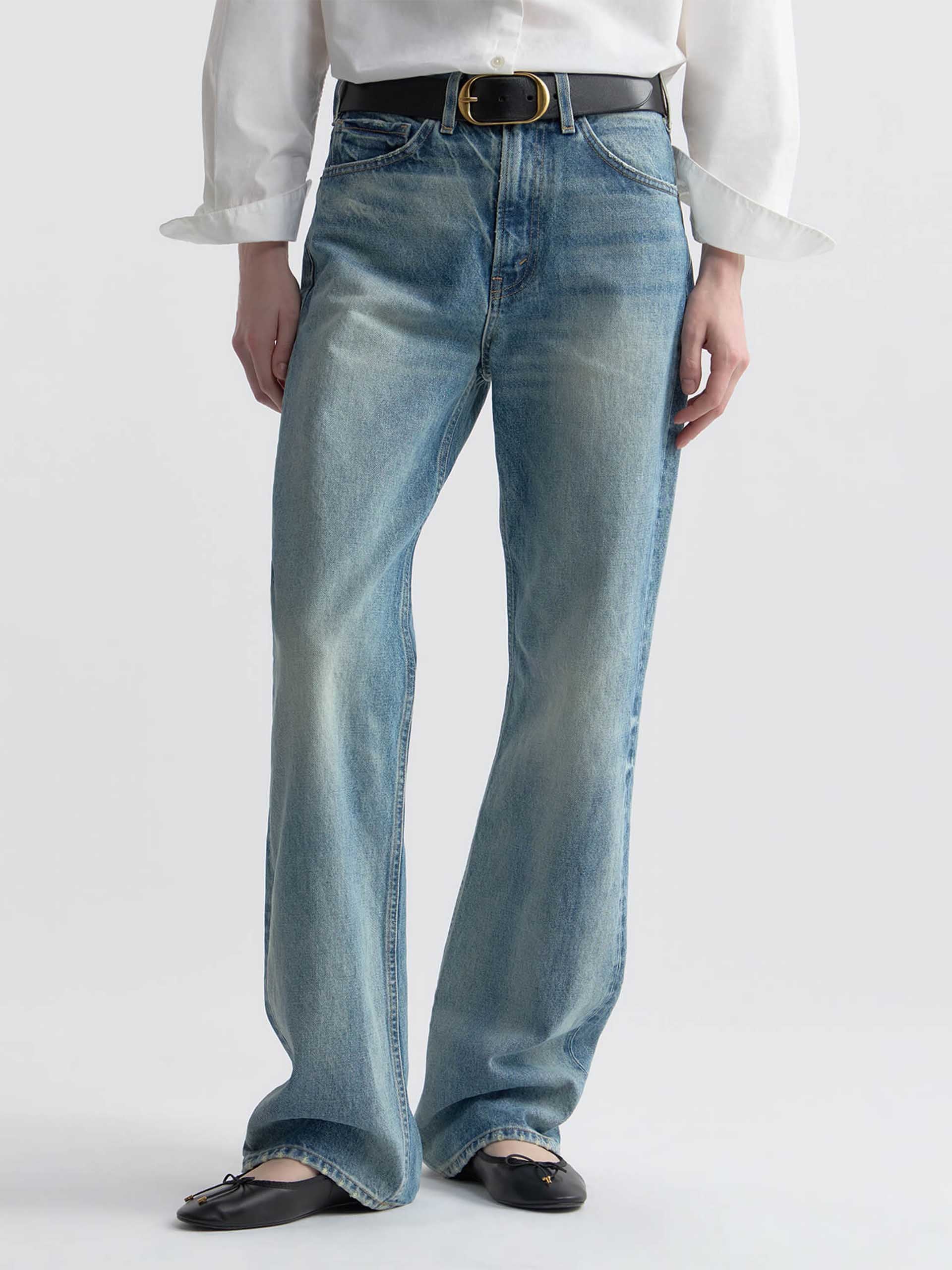 NILI LOTAN - Straight Jeans Mitchell für Damen Indigoblau - Summer Wash