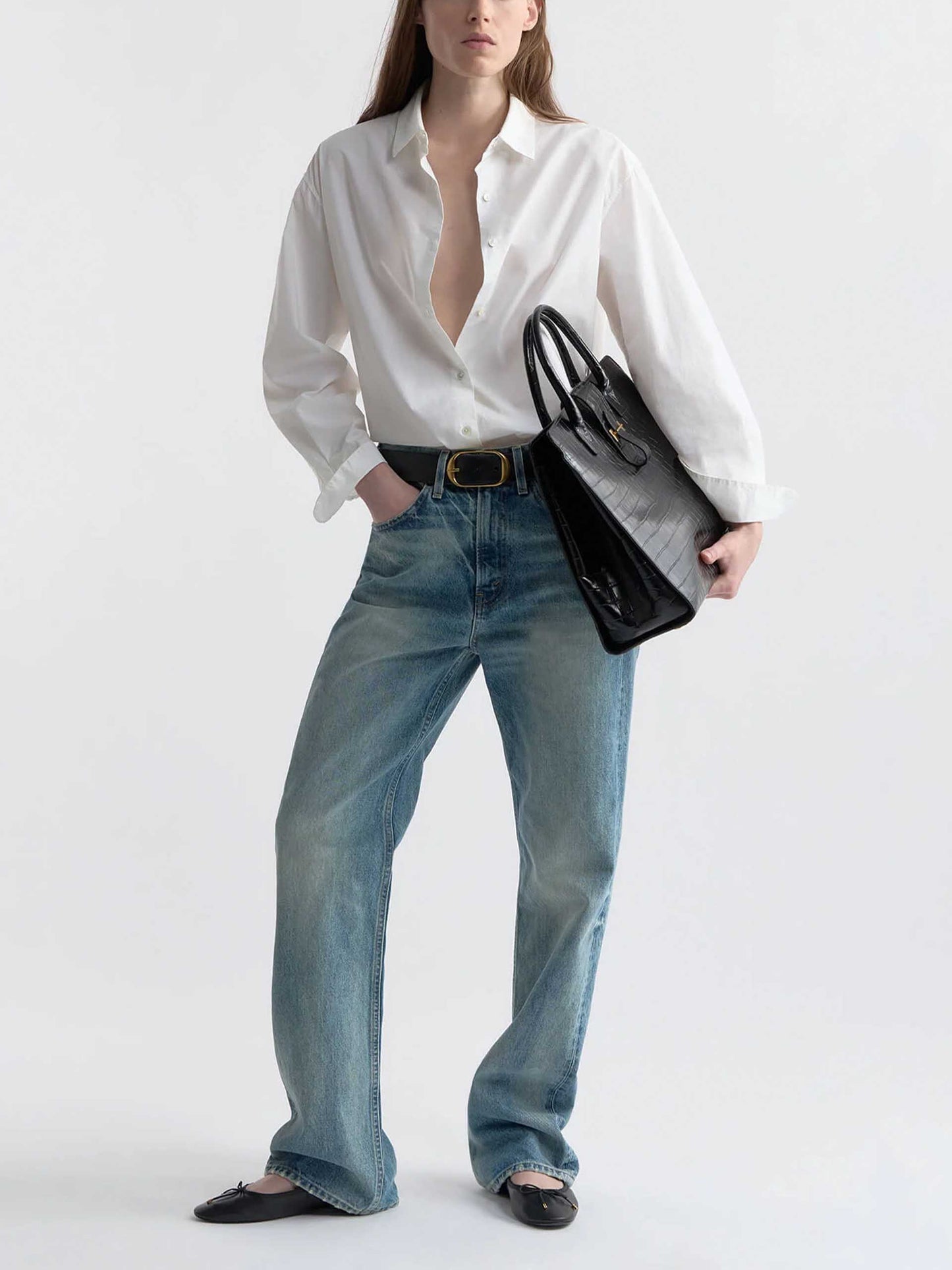 NILI LOTAN - Straight Jeans Mitchell für Damen Indigoblau - Summer Wash