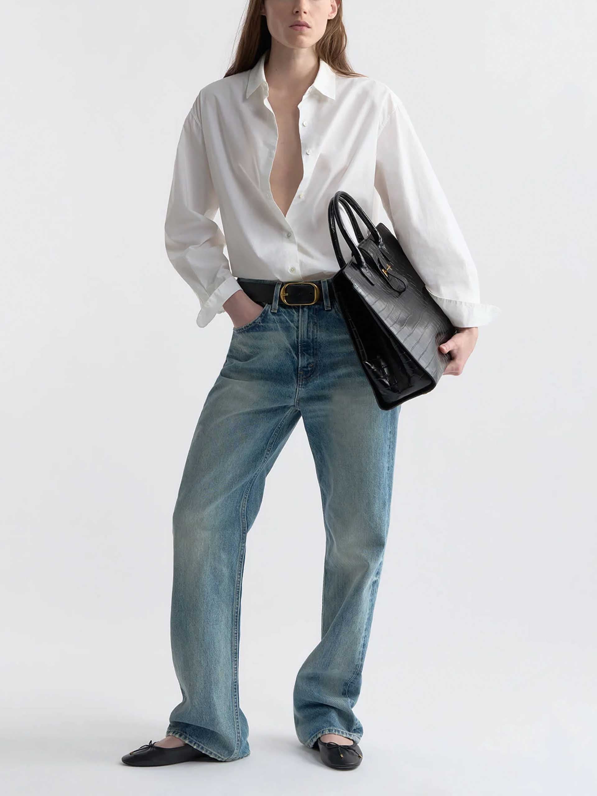 NILI LOTAN - Straight Jeans Mitchell für Damen Indigoblau - Summer Wash