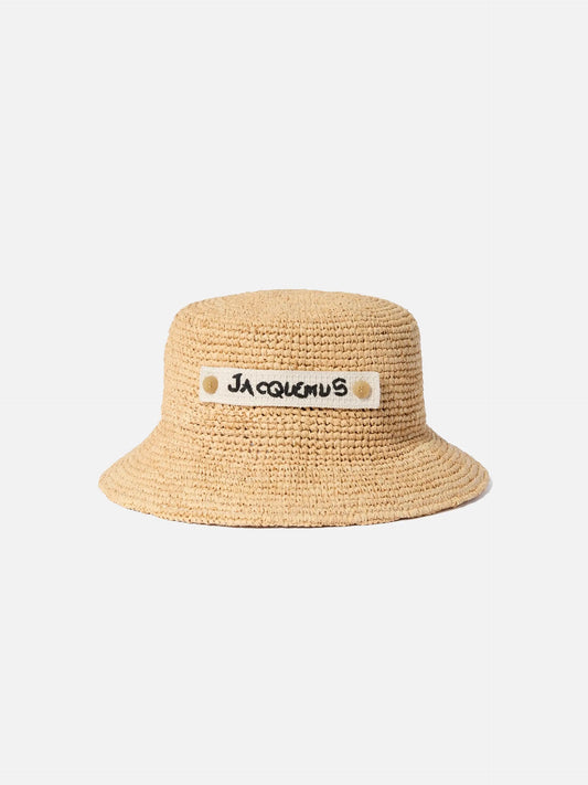 JACQUEMUS - Raffia-Hut Plage mit Logo