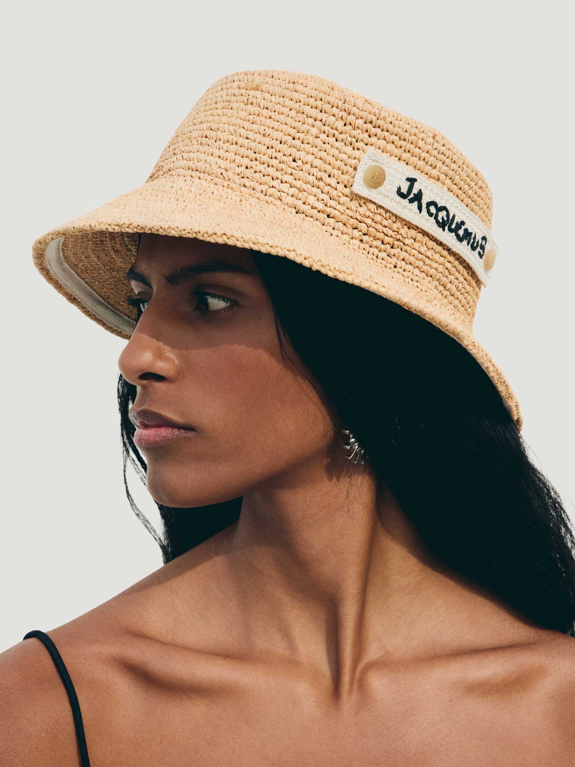 JACQUEMUS - Raffia bucket hat Plage with logo – NEW TAKE FIVE