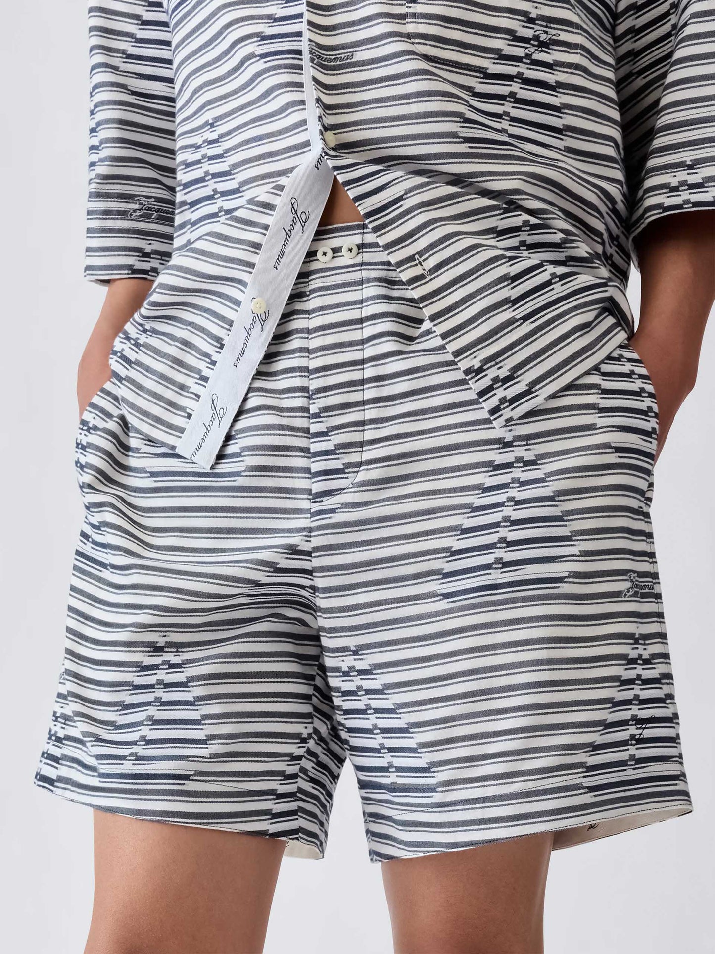 JACQUEMUS - Gestreifte Shorts Caleçon für Herren