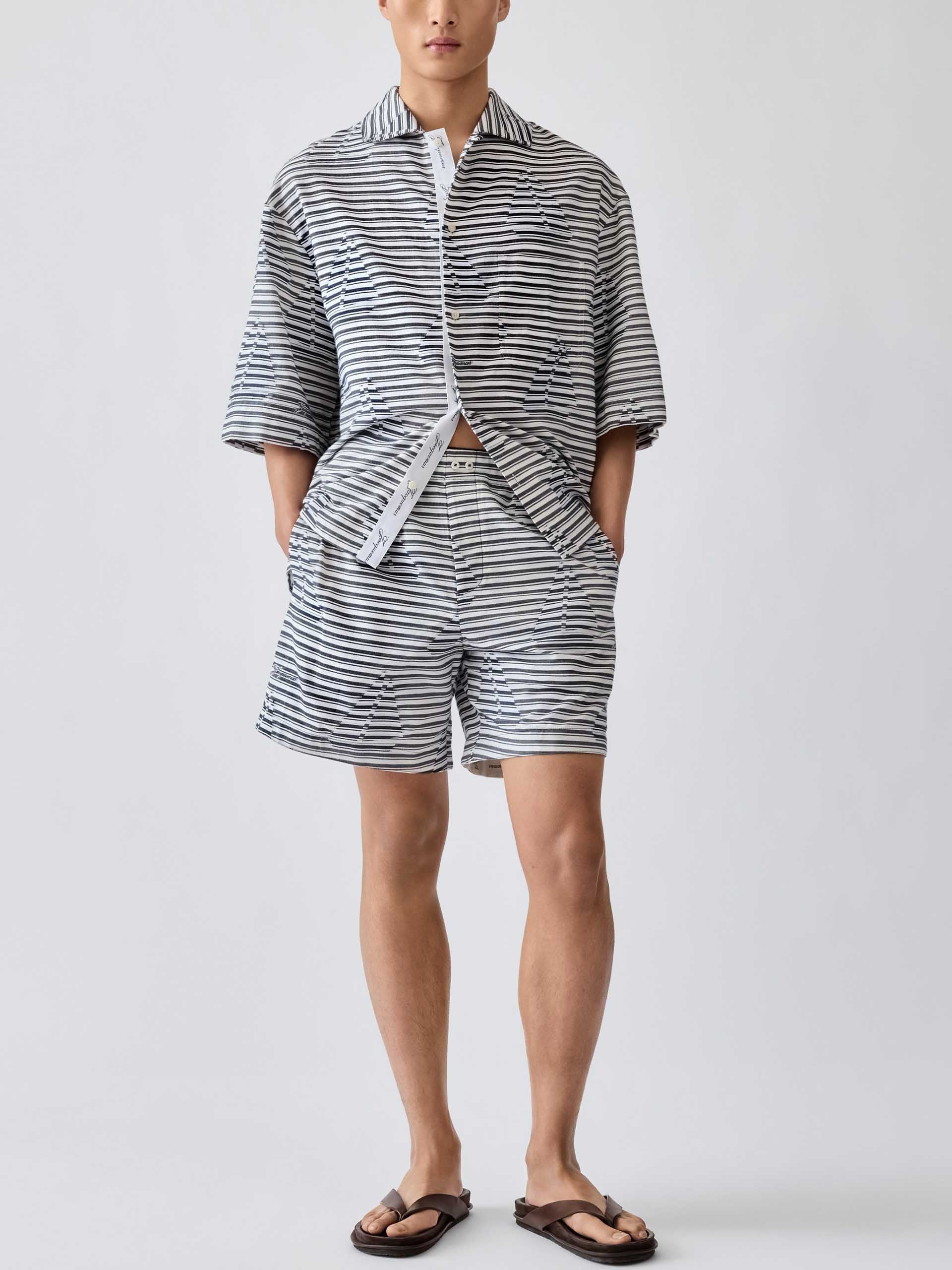 JACQUEMUS - Gestreifte Shorts Caleçon für Herren