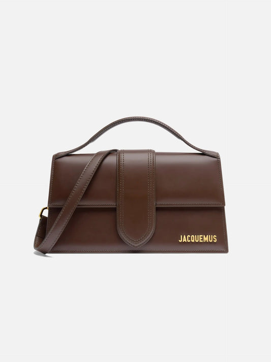 JACQUEMUS - Crossbody-Tasche Grand Bambino aus Leder Braun - Brown