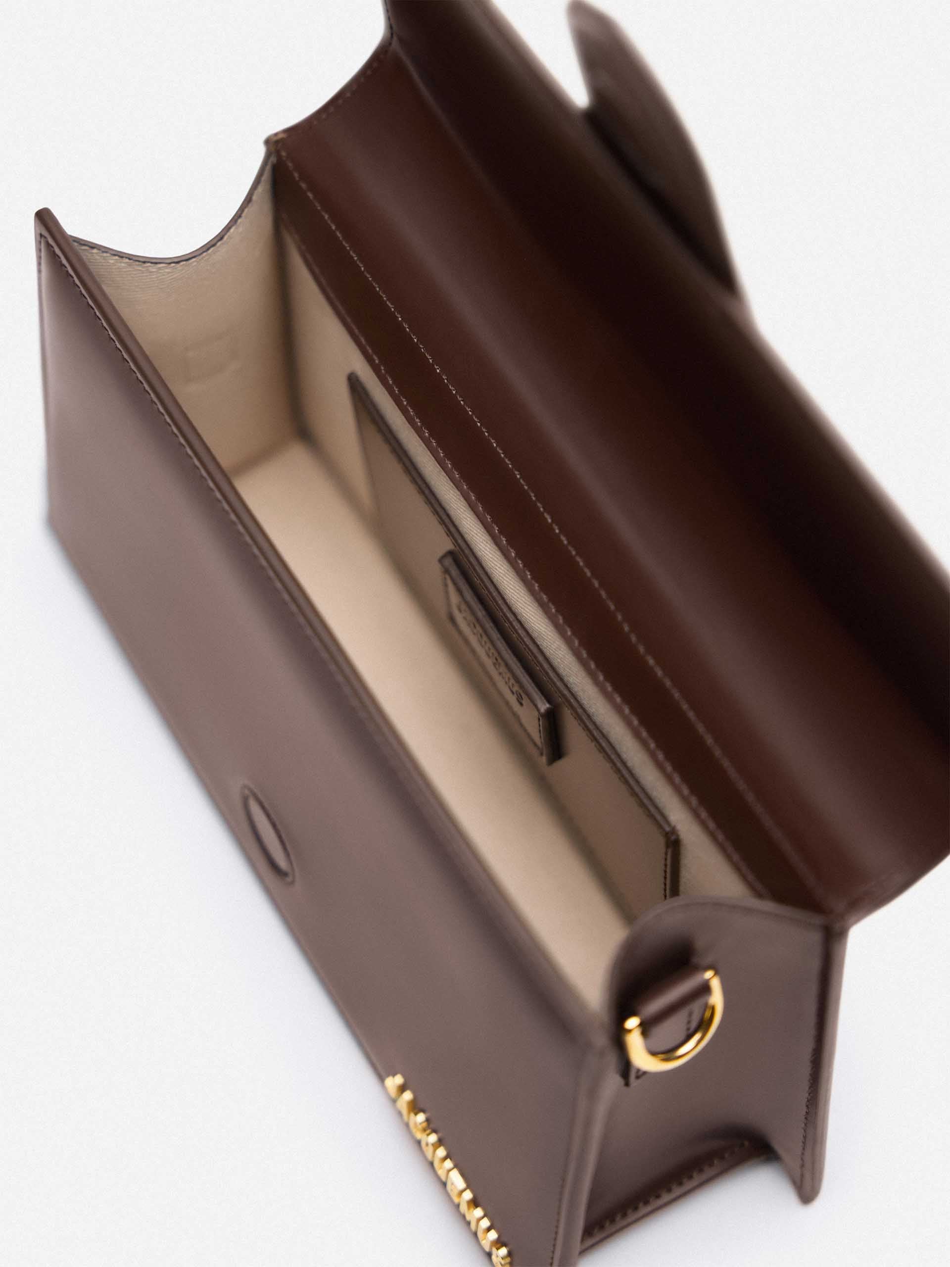 JACQUEMUS - Crossbody-Tasche Grand Bambino aus Leder Braun - Brown