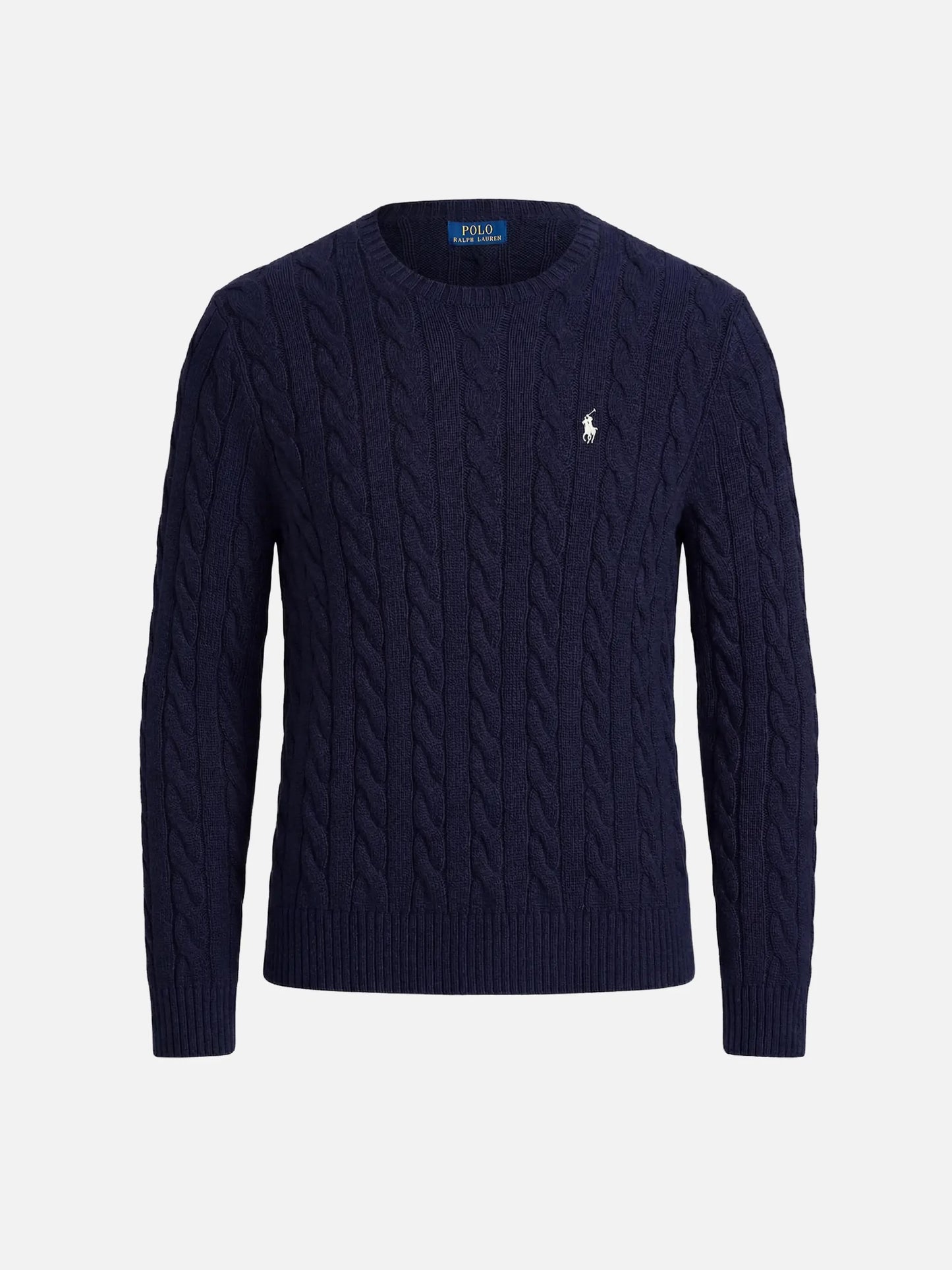 POLO RALPH LAUREN - Baumwollpullover mit Zopfmuster Navyblau - Navy blue