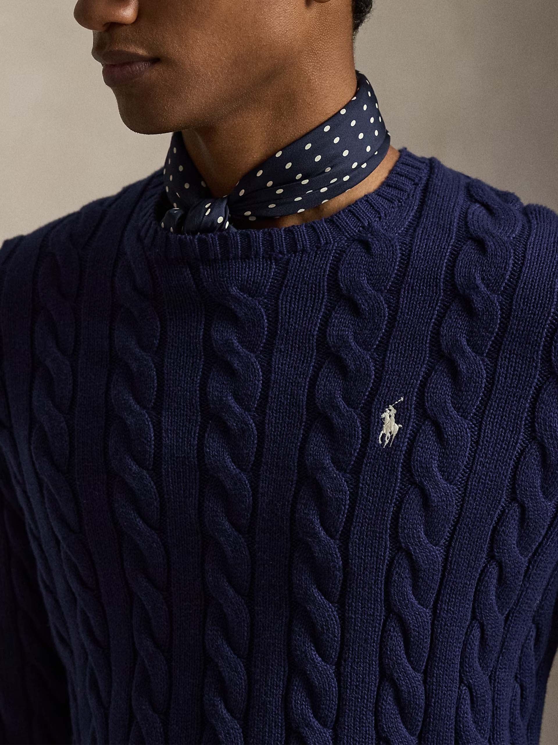 Ralph Lauren ネイビーニット POLO RALPH LAUREN - Cotton cable-knit sweater – NEW TAKE FIVE