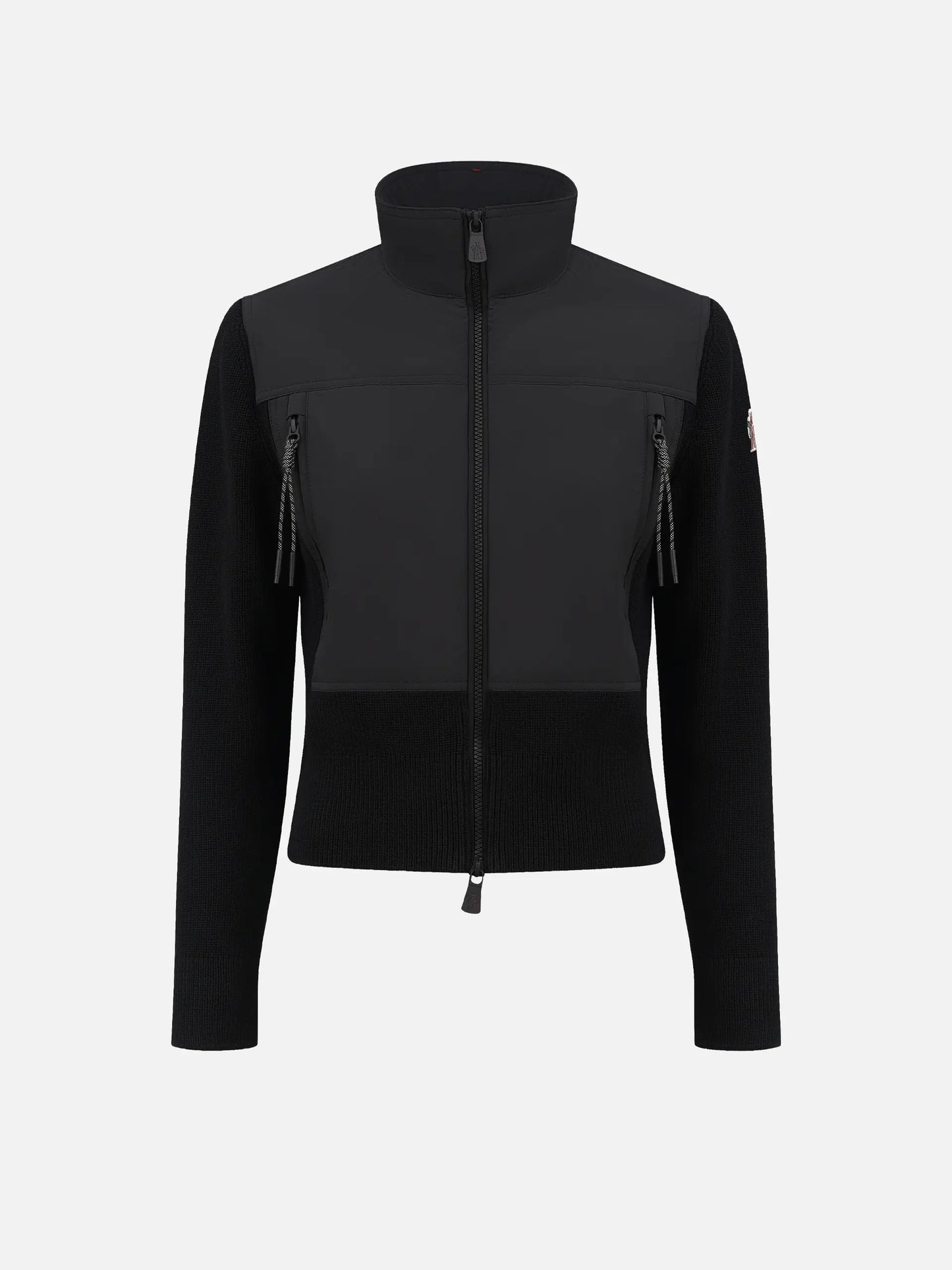 MONCLER GRENOBLE - Wattierte Strickjacke aus Baumwolle für Damen Schwarz - Black