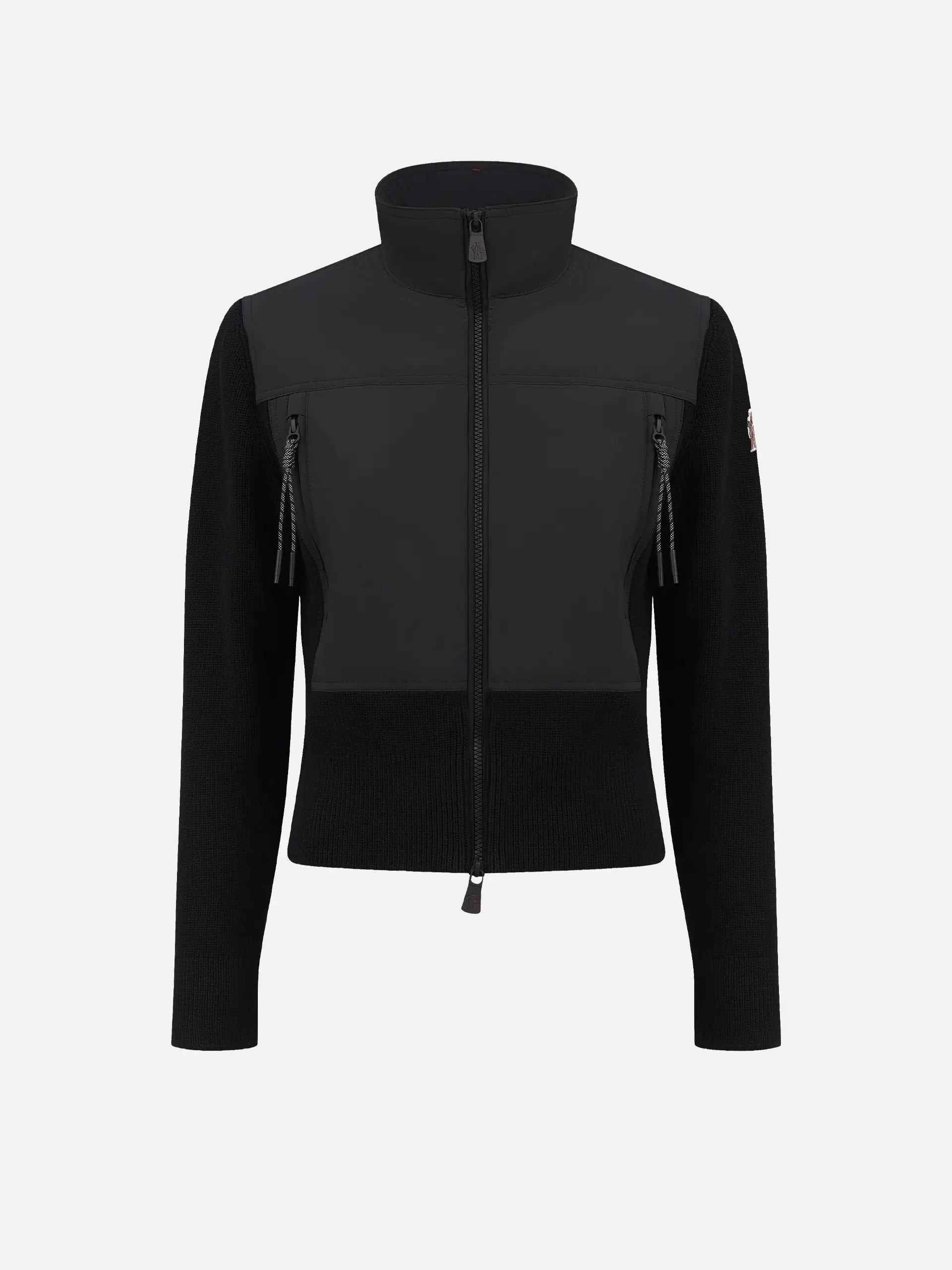 MONCLER GRENOBLE - Wattierte Strickjacke aus Baumwolle für Damen Schwarz - Black