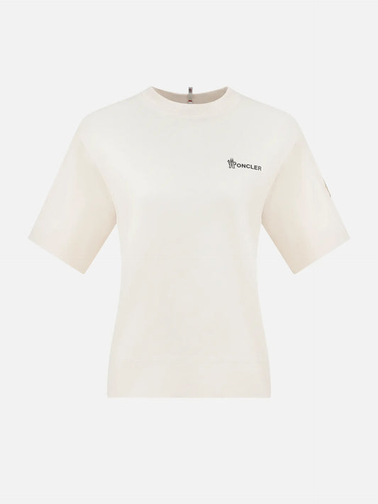 MONCLER GRENOBLE - T-Shirt aus Baumwolle mit Logo für Damen