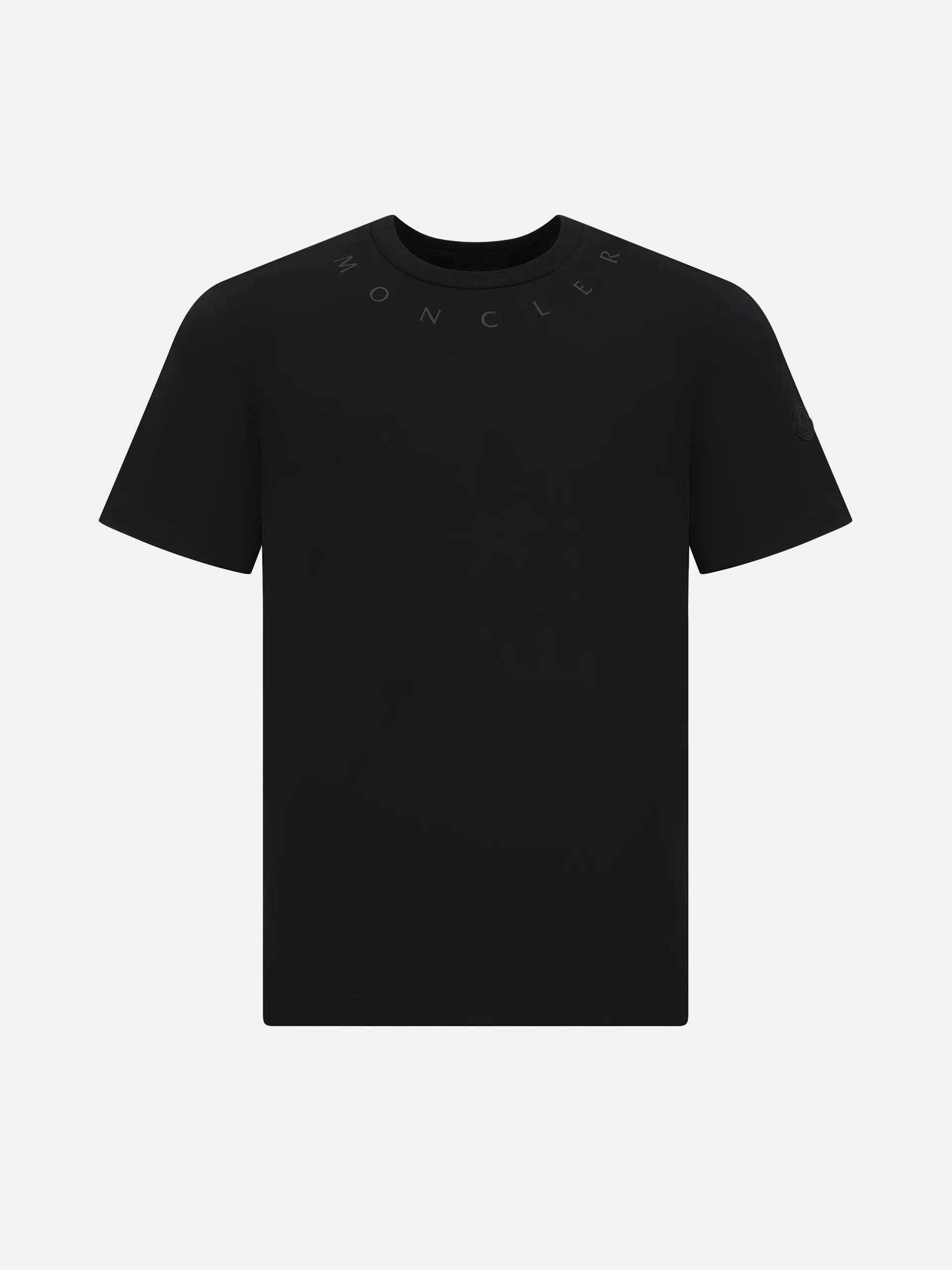 MONCLER - Logo-T-Shirt aus Baumwolle für Herren Schwarz - Black
