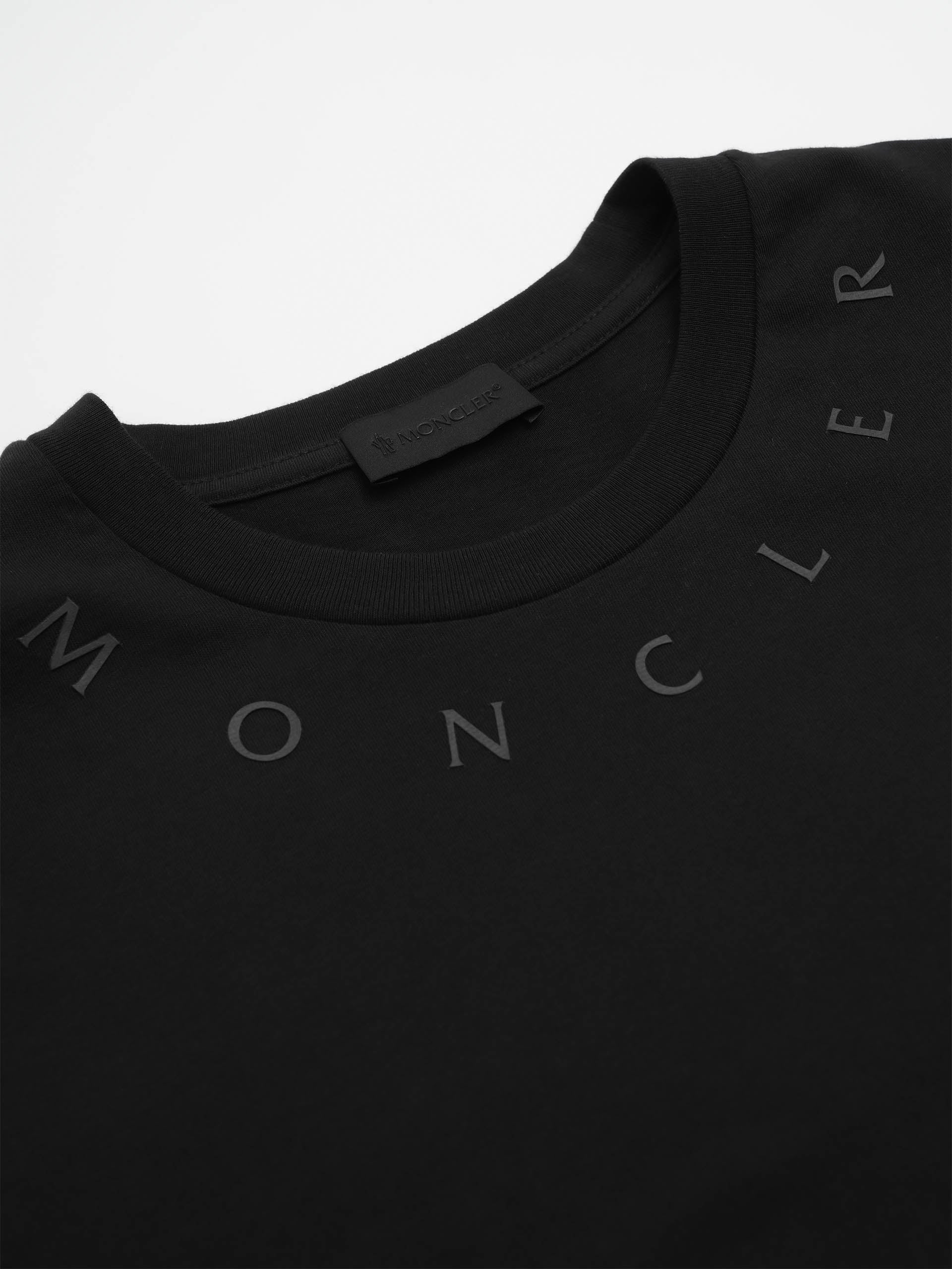 MONCLER - Logo-T-Shirt aus Baumwolle für Herren Schwarz - Black