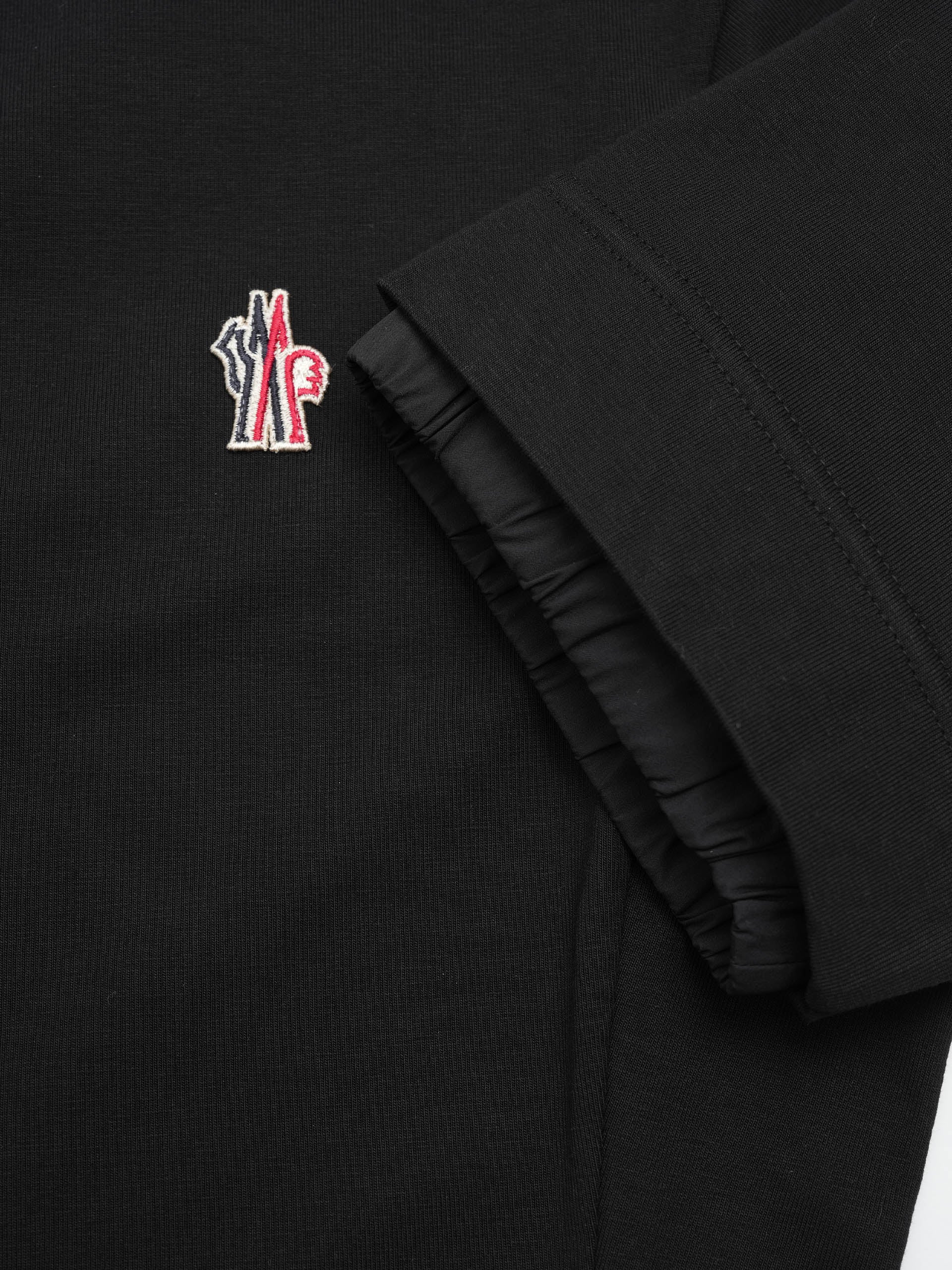 MONCLER GRENOBLE - T-Shirt aus Stretch-Baumwolle für Damen Schwarz - Black