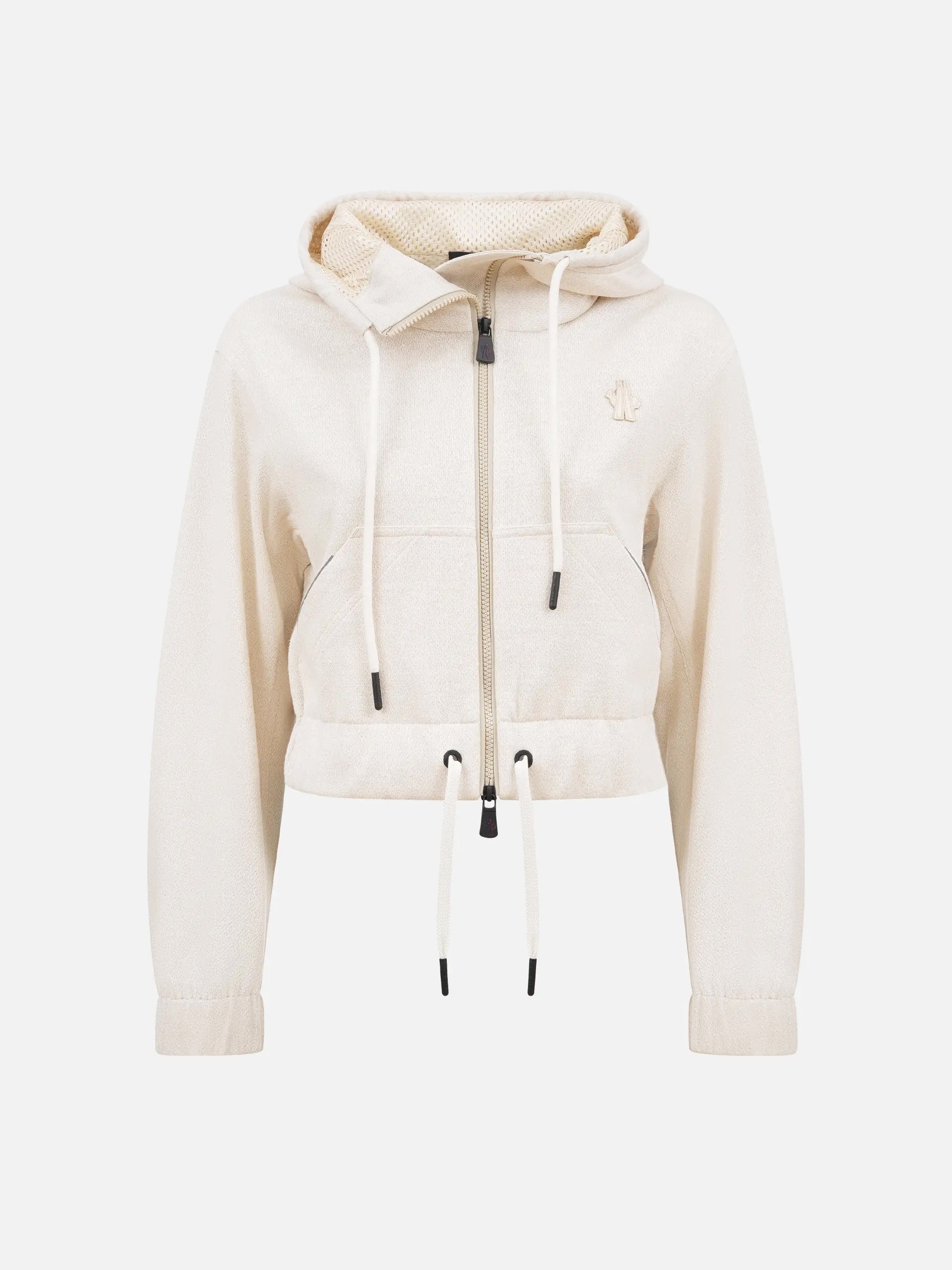 MONCLER GRENOBLE - Cardigan aus Leinen-Mix für Damen Off-White
