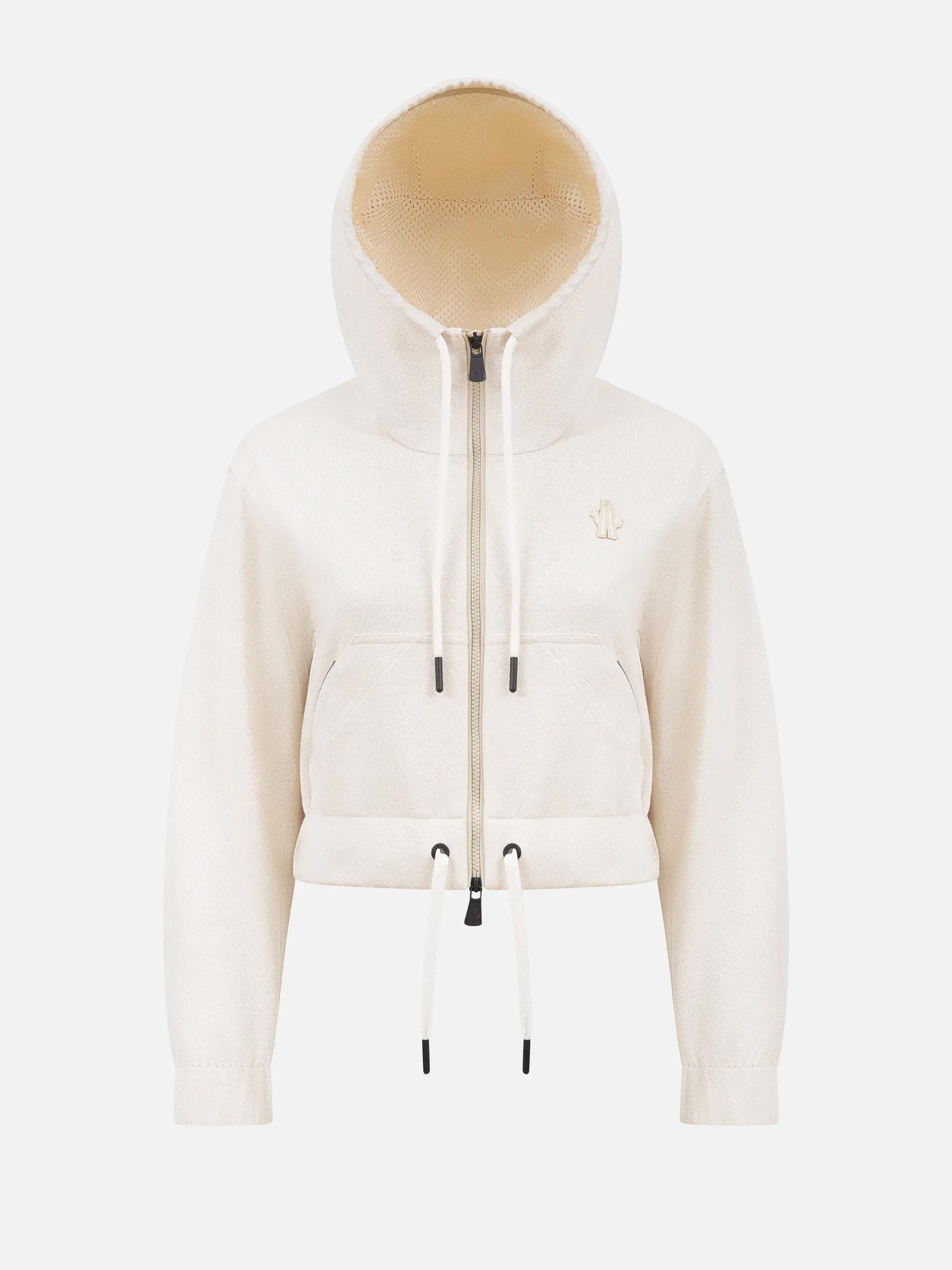 MONCLER GRENOBLE - Cardigan aus Leinen-Mix für Damen Off-White