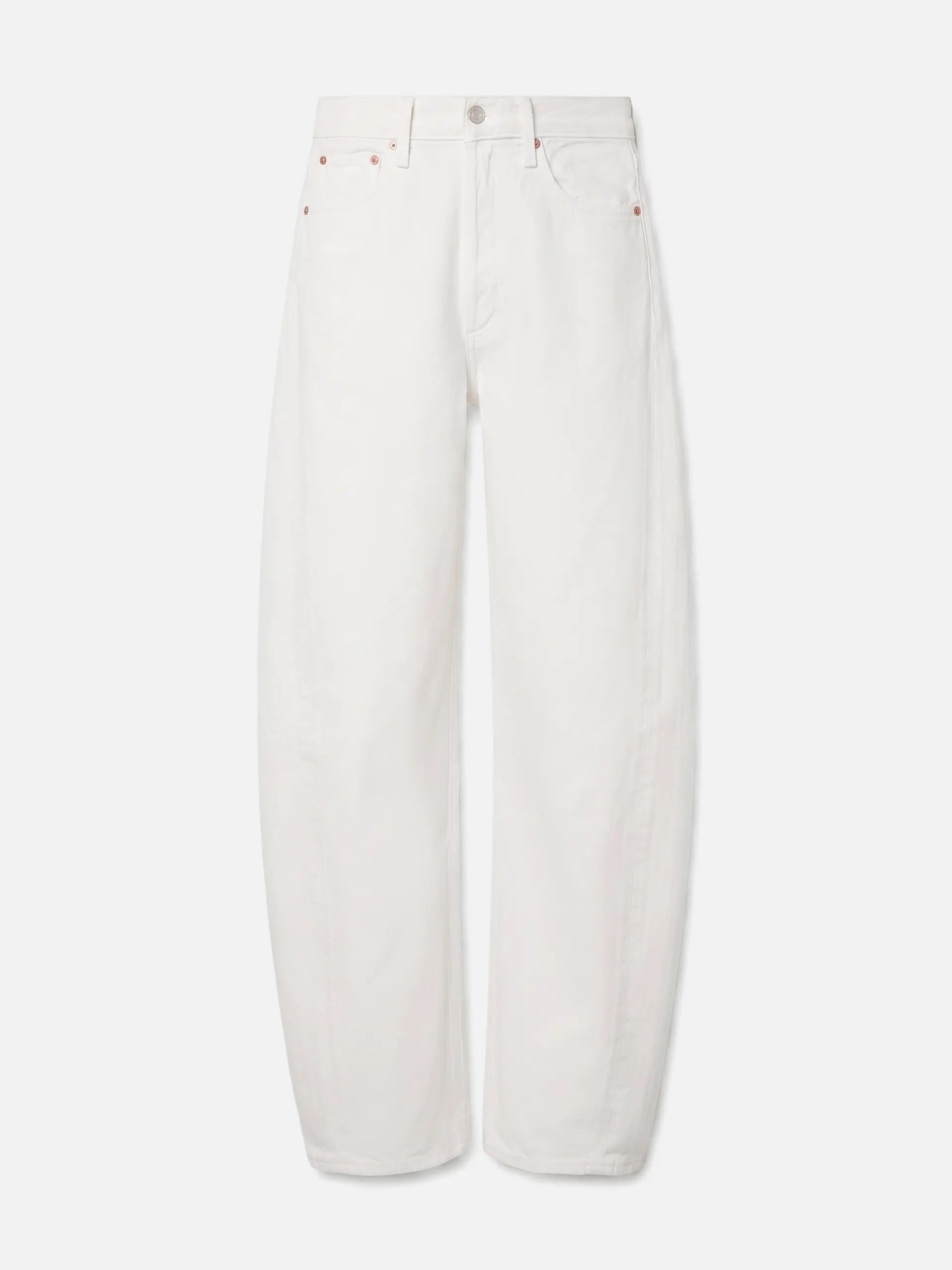 AGOLDE - Barrel-Leg Jeans Luna Pieced für Damen Weiß - Chalk White