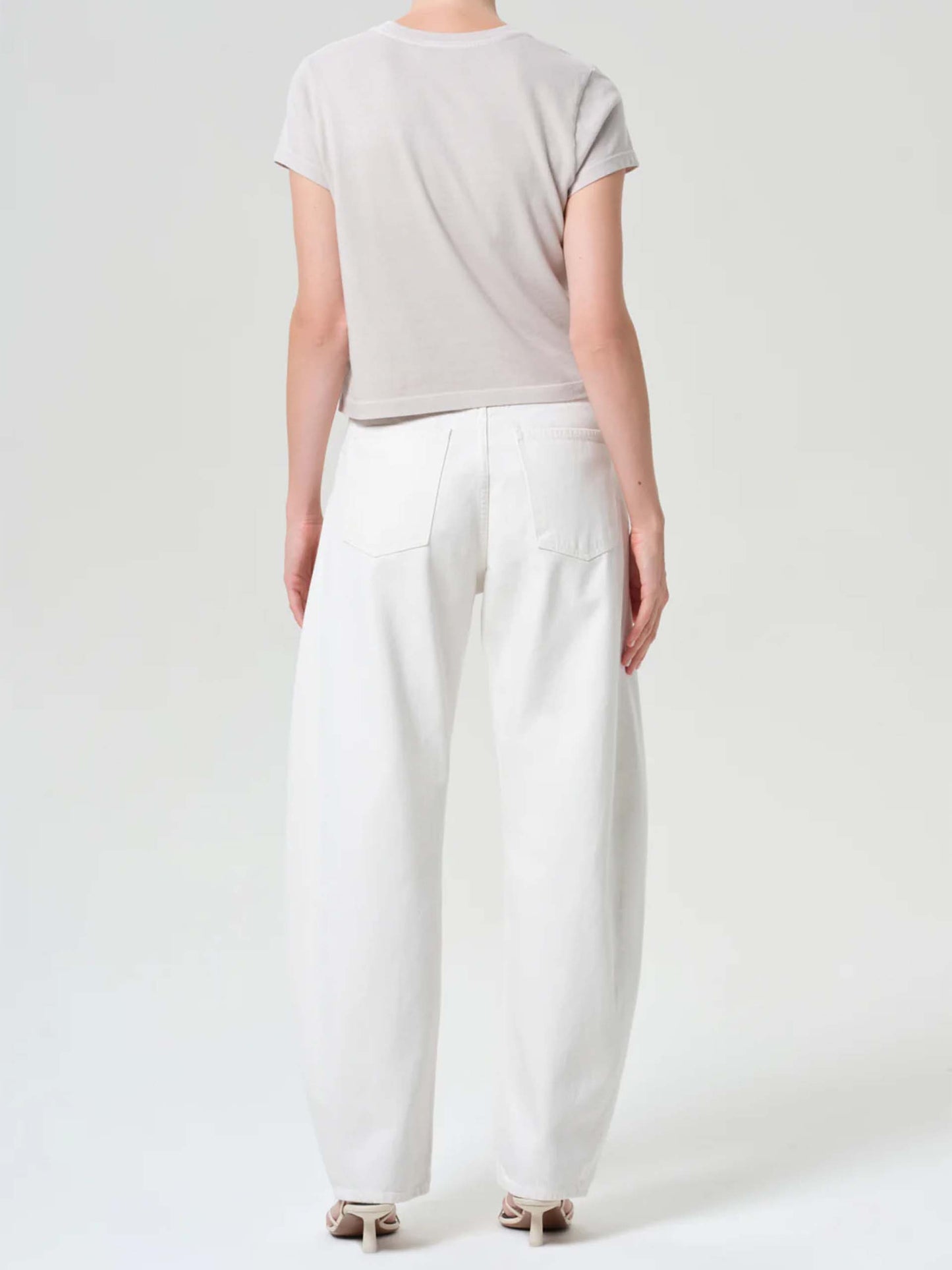 AGOLDE - Barrel-Leg Jeans Luna Pieced für Damen Weiß - Chalk White