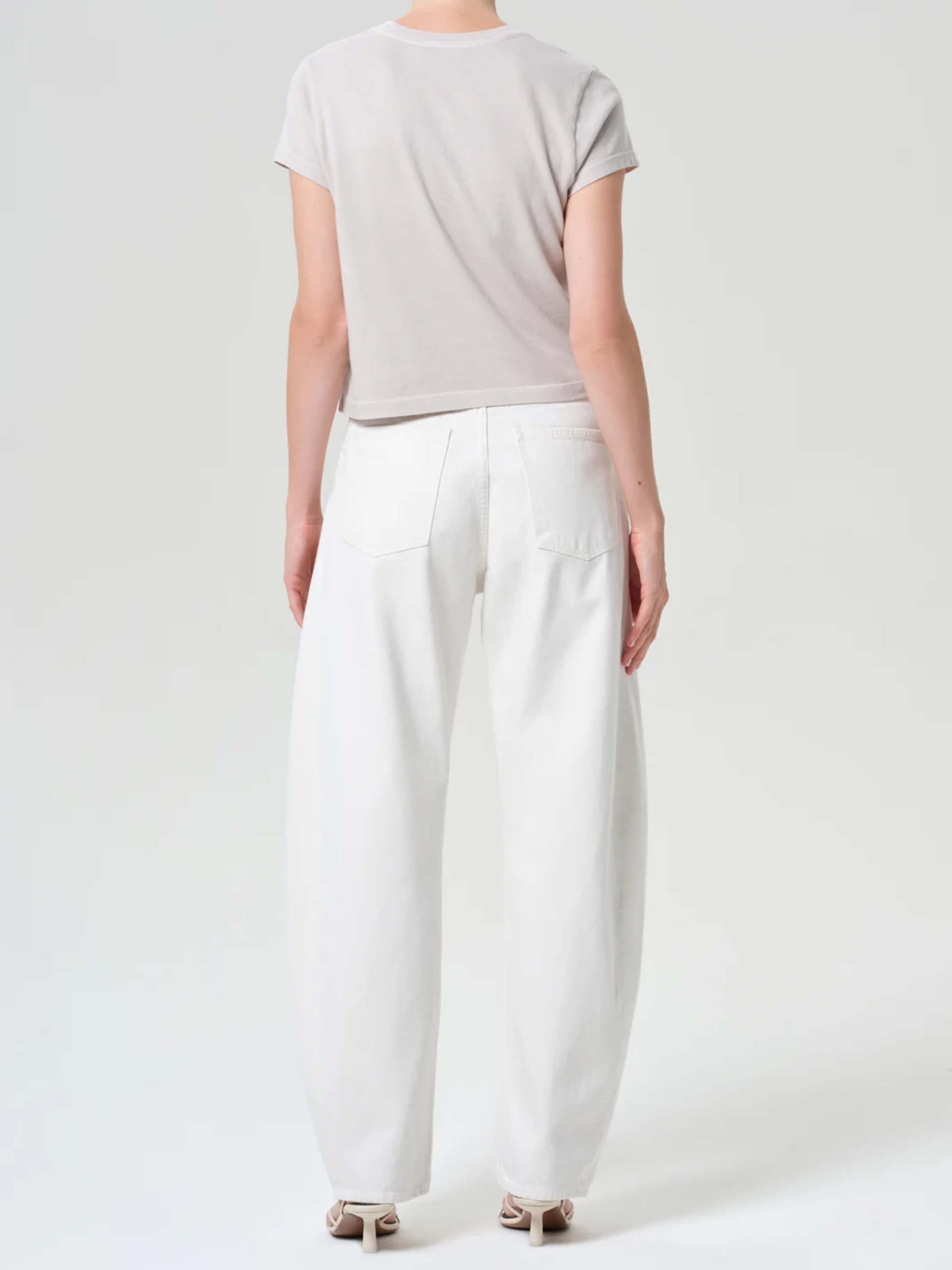 AGOLDE - Barrel-Leg Jeans Luna Pieced für Damen Weiß - Chalk White