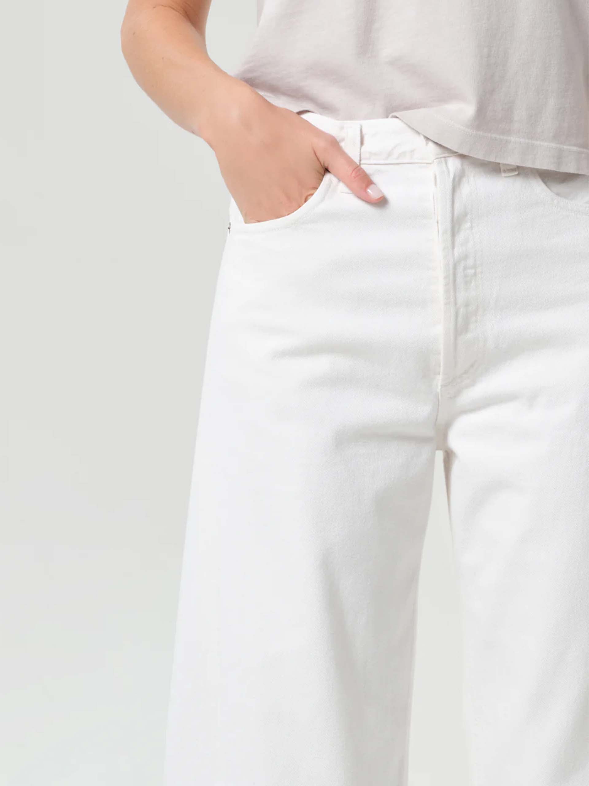 AGOLDE - Barrel-Leg Jeans Luna Pieced für Damen Weiß - Chalk White