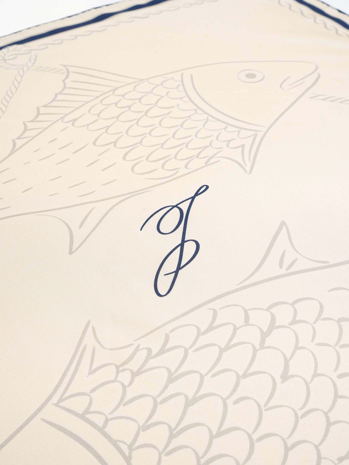 JACQUEMUS - Seidentuch Poisson mit Fisch-Motiv Ivory - Creme