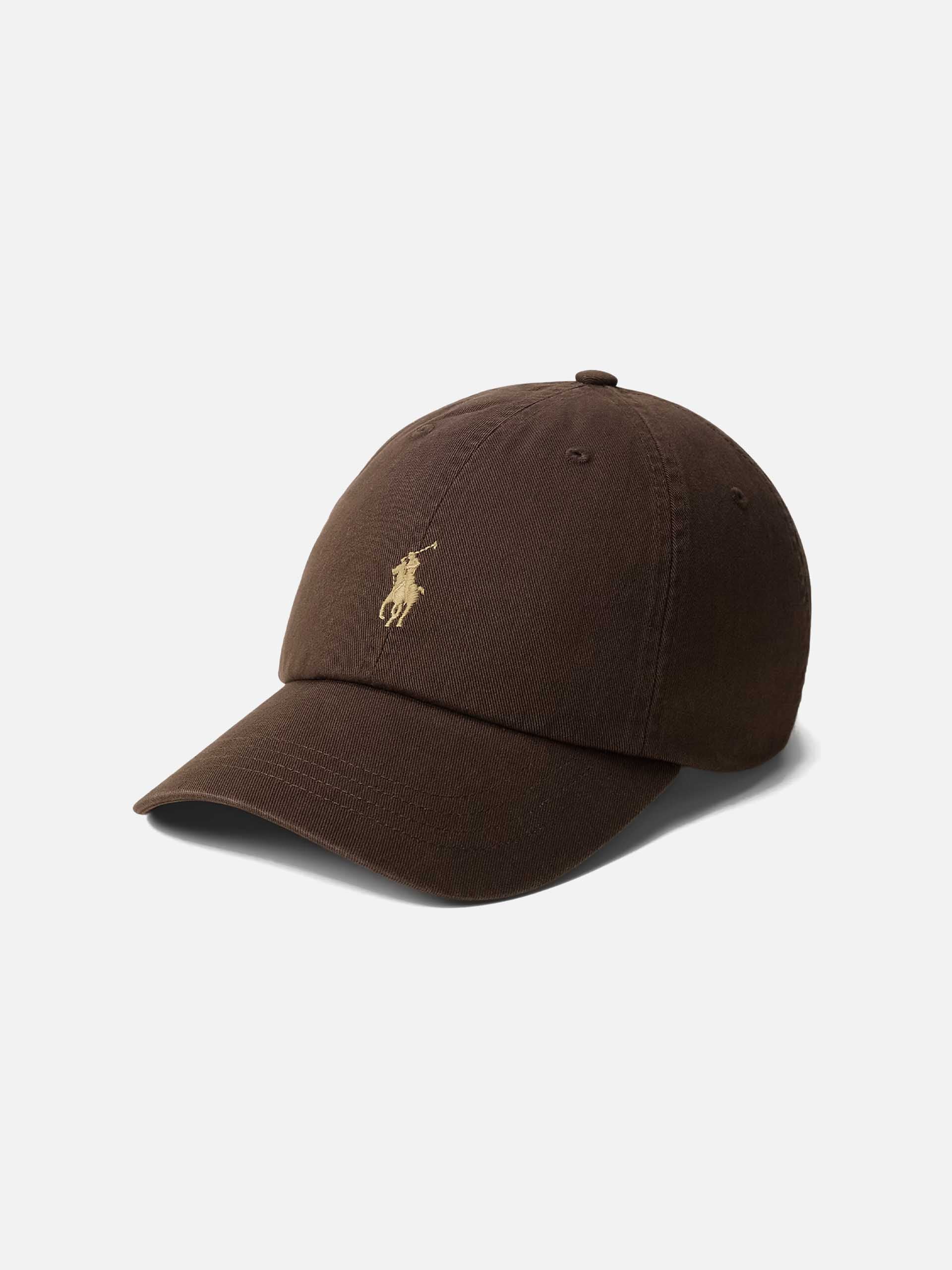 POLO RALPH LAUREN - Baseball-Cap aus Baumwollchino Dunkelbraun - Dark brown