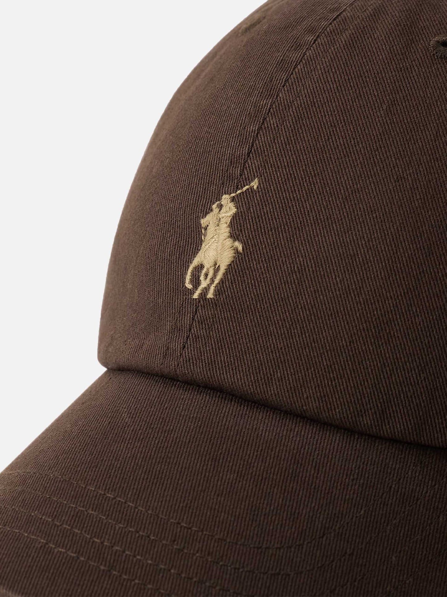 POLO RALPH LAUREN - Baseball-Cap aus Baumwollchino Dunkelbraun - Dark brown