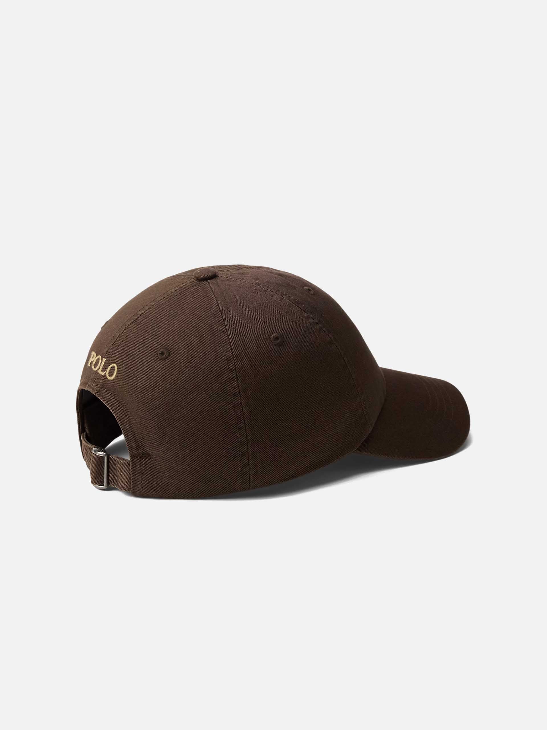 POLO RALPH LAUREN - Baseball-Cap aus Baumwollchino Dunkelbraun - Dark brown
