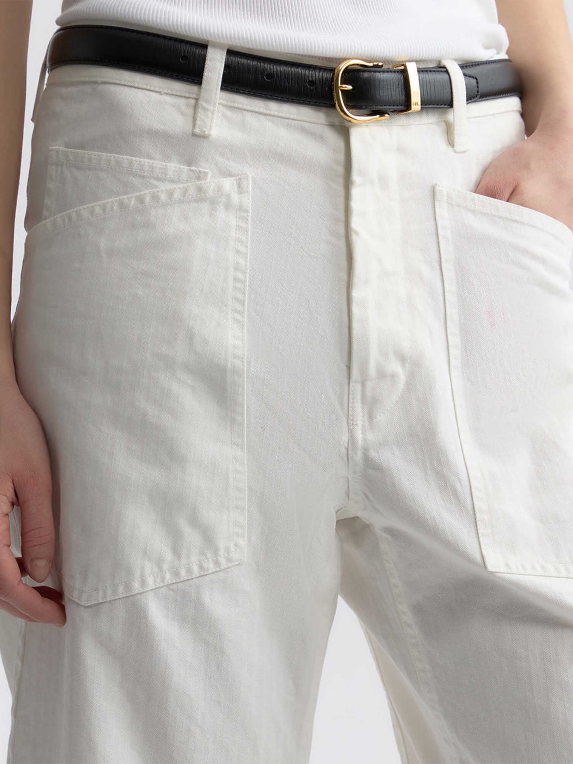 NILI LOTAN - Barrel-Leg Hose Shon für Damen Cremeweiß - Vintage Cream