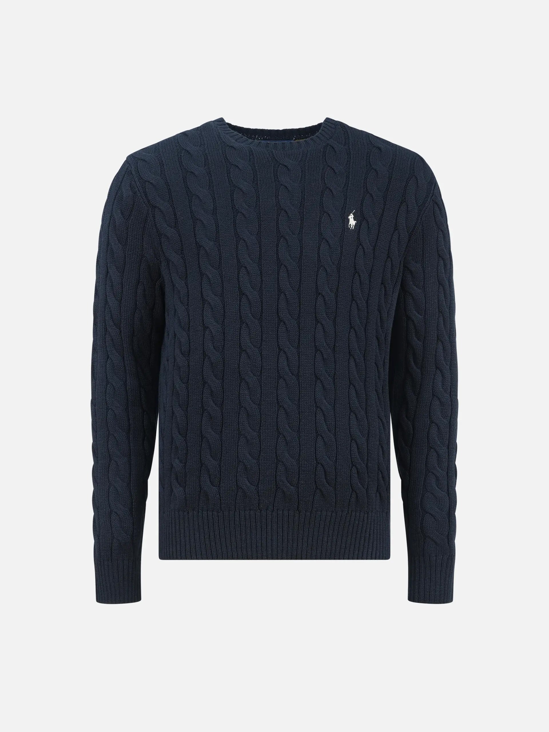 POLO RALPH LAUREN - Zopfmuster-Pullover aus Baumwolle für Herren Dunkelblau - Dark blue